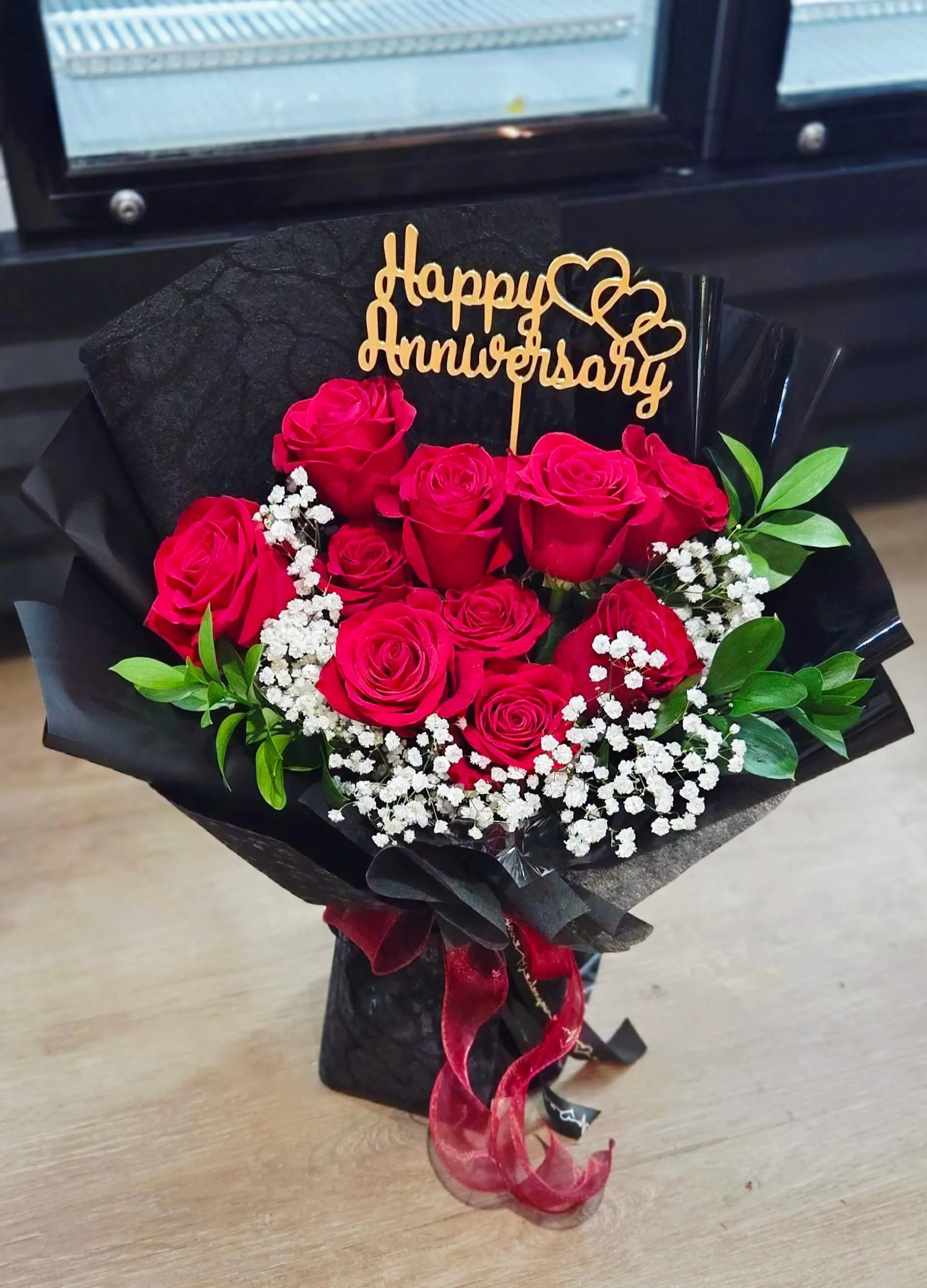 #A25 Romantic Anniversary Red Rose Bouquet