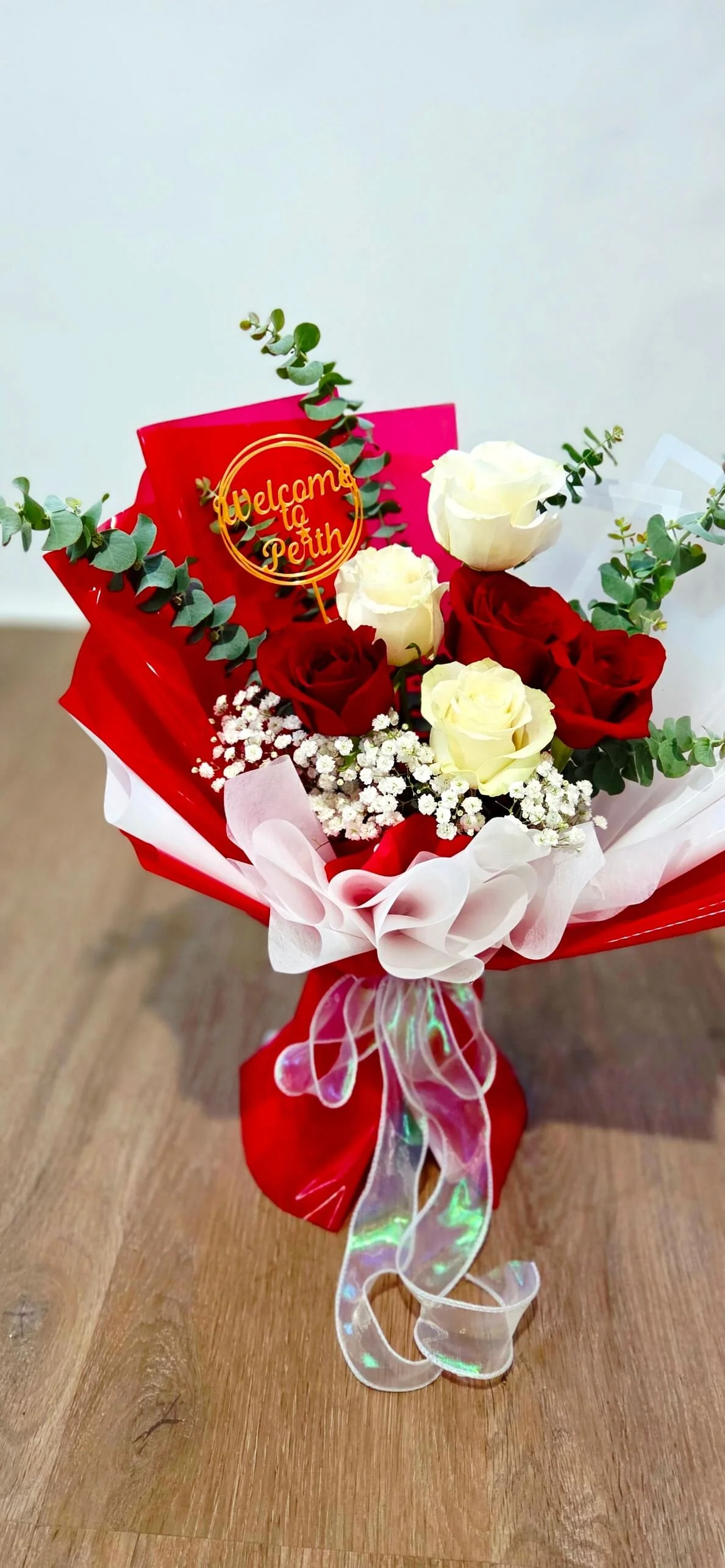 #LR9 Red & White Elegance Bouquet
