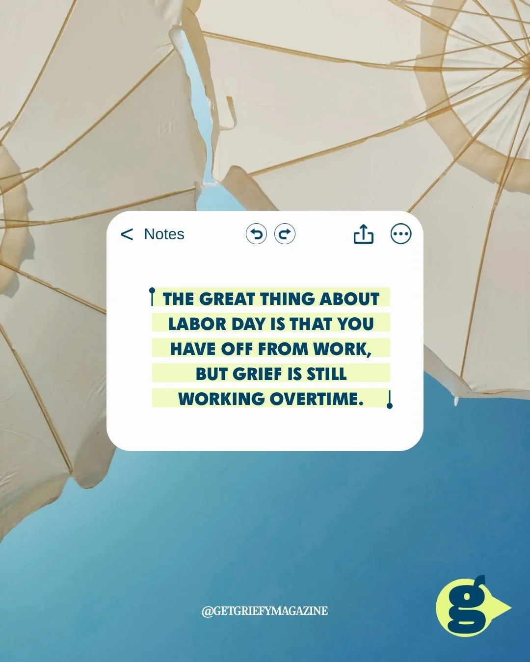 Grief really needs some PTO&hellip; at the very least, hook us up with over time pay&hellip; #labordayweekend #LDW #grief #griefjourney