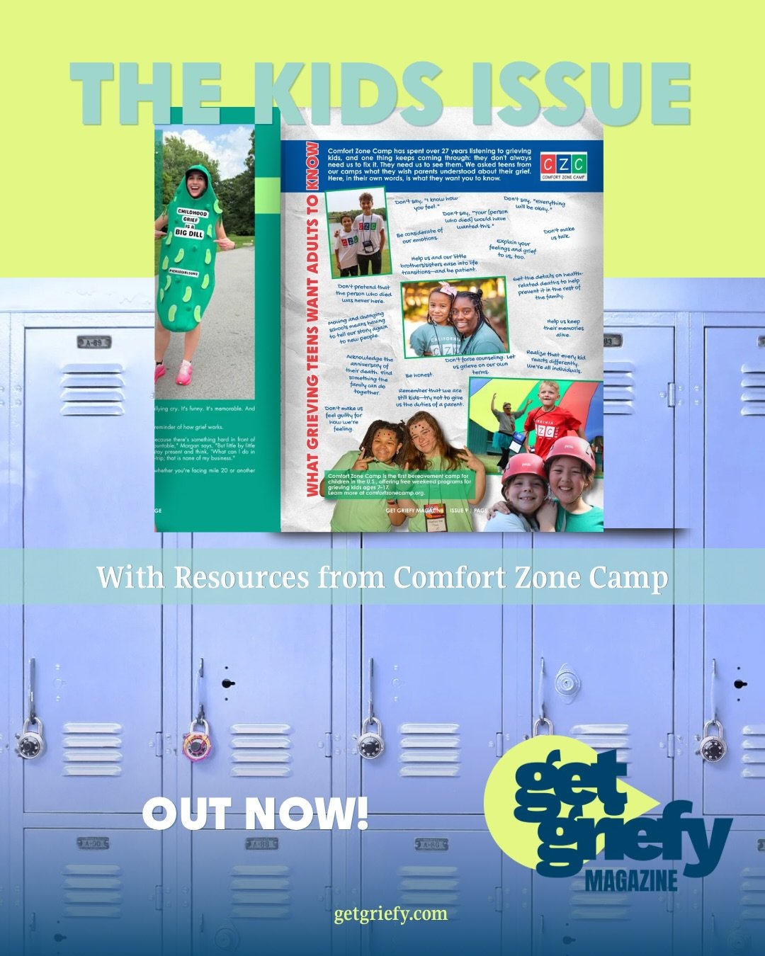 We&rsquo;re still celebrating Get Griefy kids and our friends over at @comfortzonecamp for sharing their incredible resources with us! Want a link? Comment kids and we&rsquo;ll send you the FREE digital copy straight to your inbox! 📨 #grief #kidsgri
