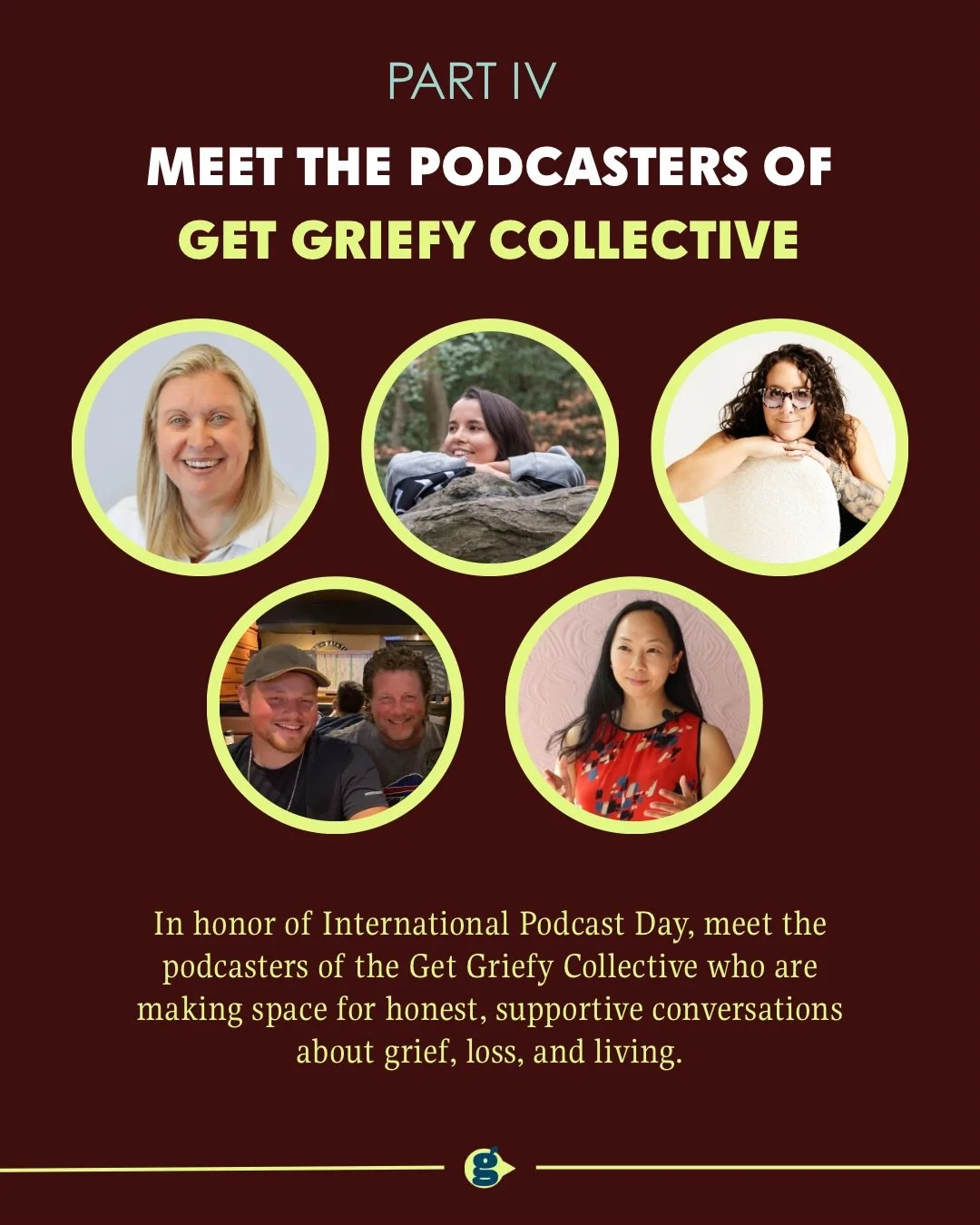 It&rsquo;s international podcast day and we are celebrating the members of Get Griefy&rsquo;s small business collective who have started incredible modes for healing, conversation and community! Here&rsquo;s part FOUR of all the amazing podcasters in