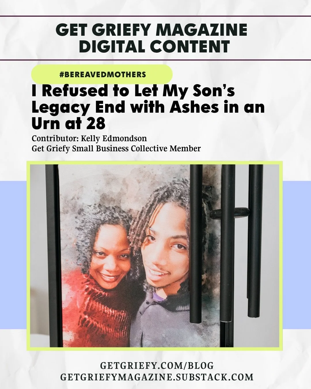 Meet @the.kellyedmondson founder of @thetimelypresence who shares her inspiration and the why behind her grief work, her son, Darius, who lives in her every step of the way. Comment &ldquo;Substack&rdquo; for a link to her latest piece or &ldquo;Blog