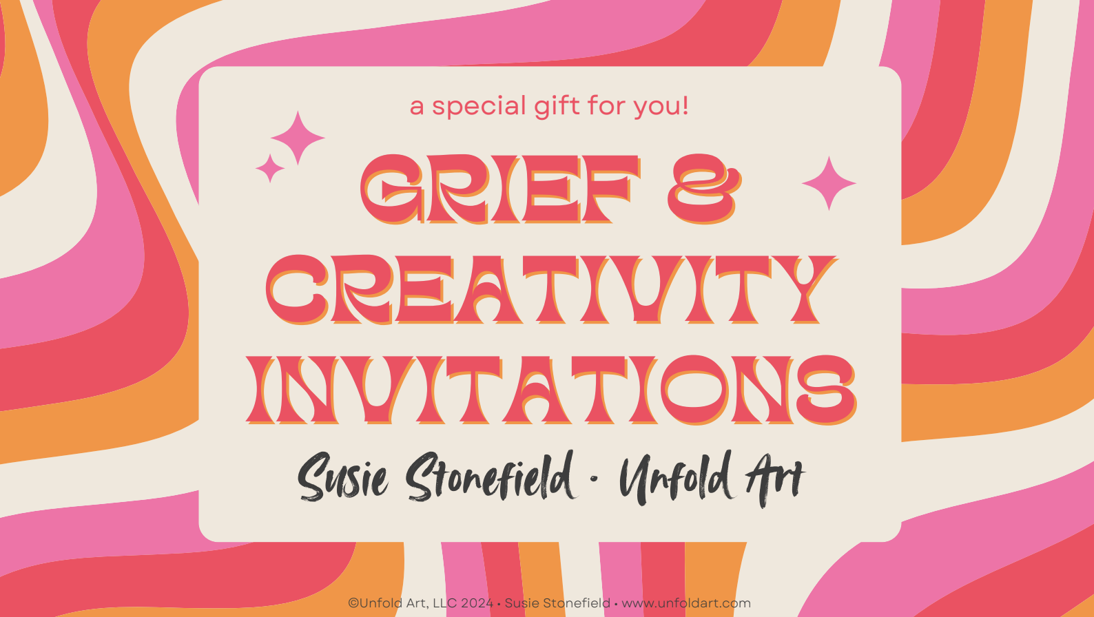 Photo of the Cover of Grief & Creativity Invitations Workbook by Susie Stonefield