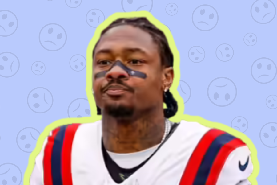 Image of Patriot’s Wide Receiver Stefon Diggs shows disappointment after loss to Seahawks.