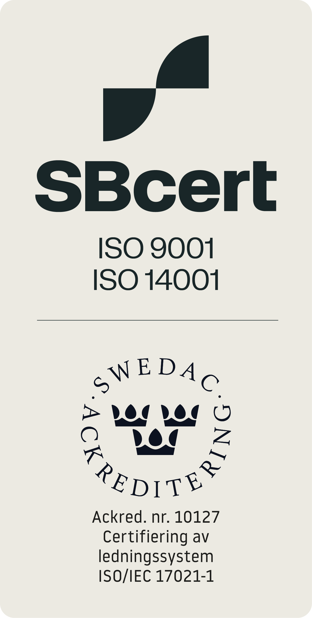 Certifierade ISO9001 ISO14001