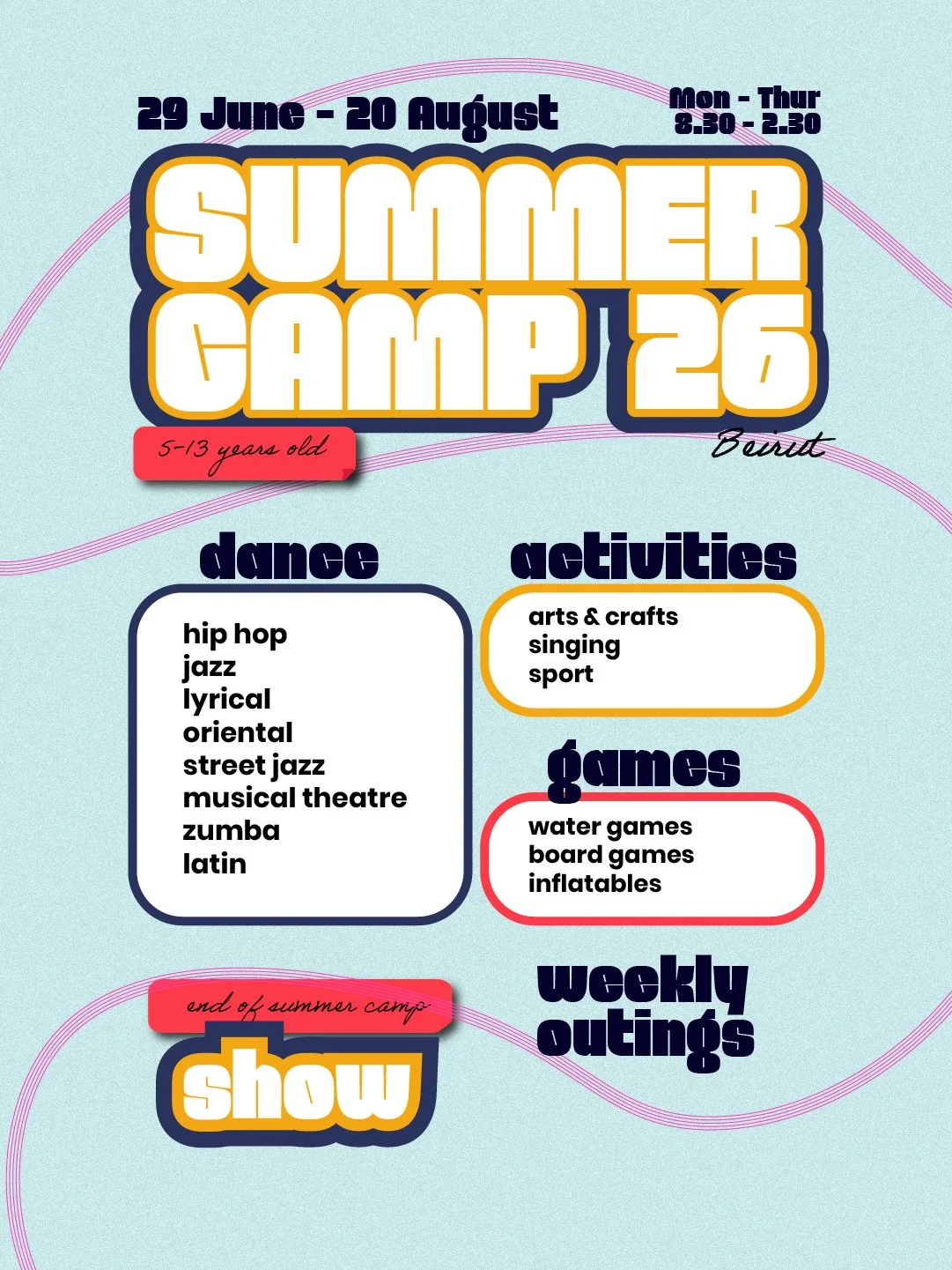 summer camp beirut activities kids