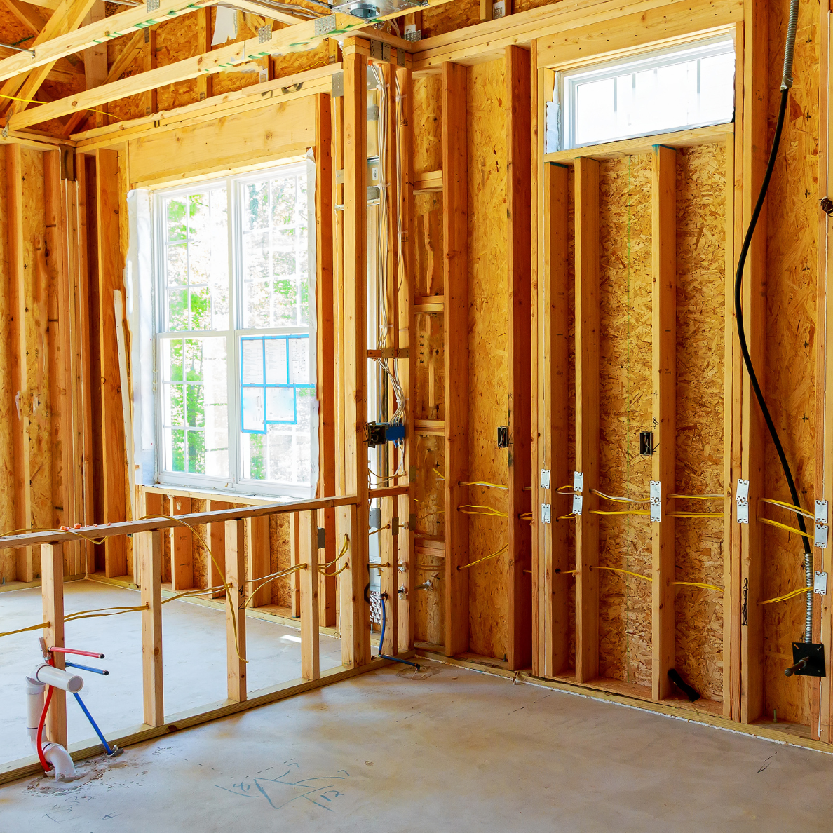 Electrical wiring in progress for new home construction in Cairns.