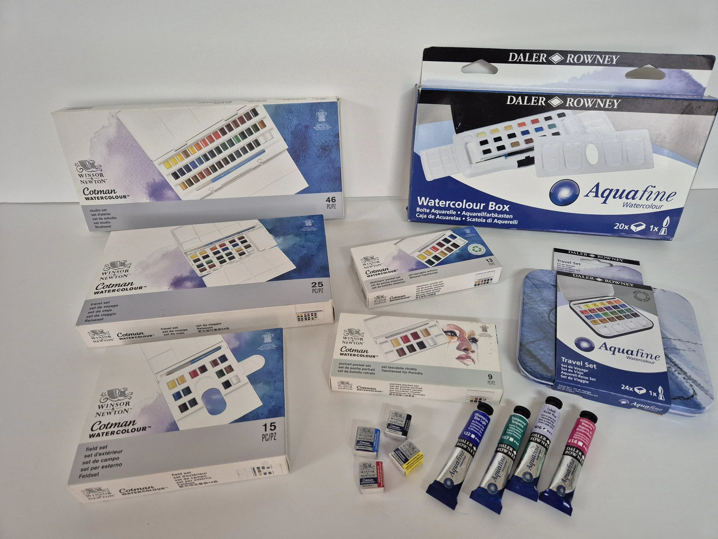 Watercolors Winsor & Newton, Daler Rowney