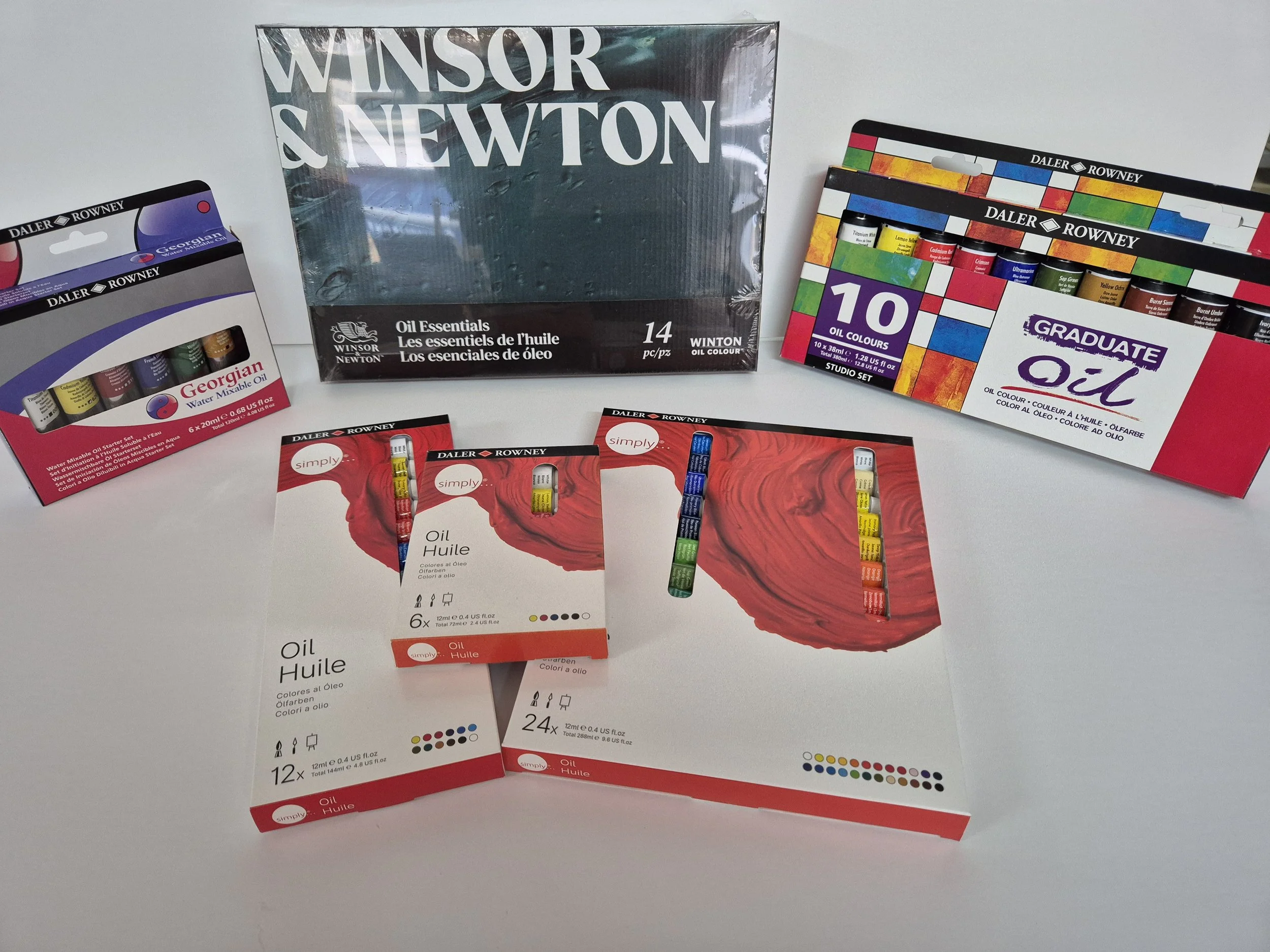 Oils sets Winsor & Newton, Daler Rowney