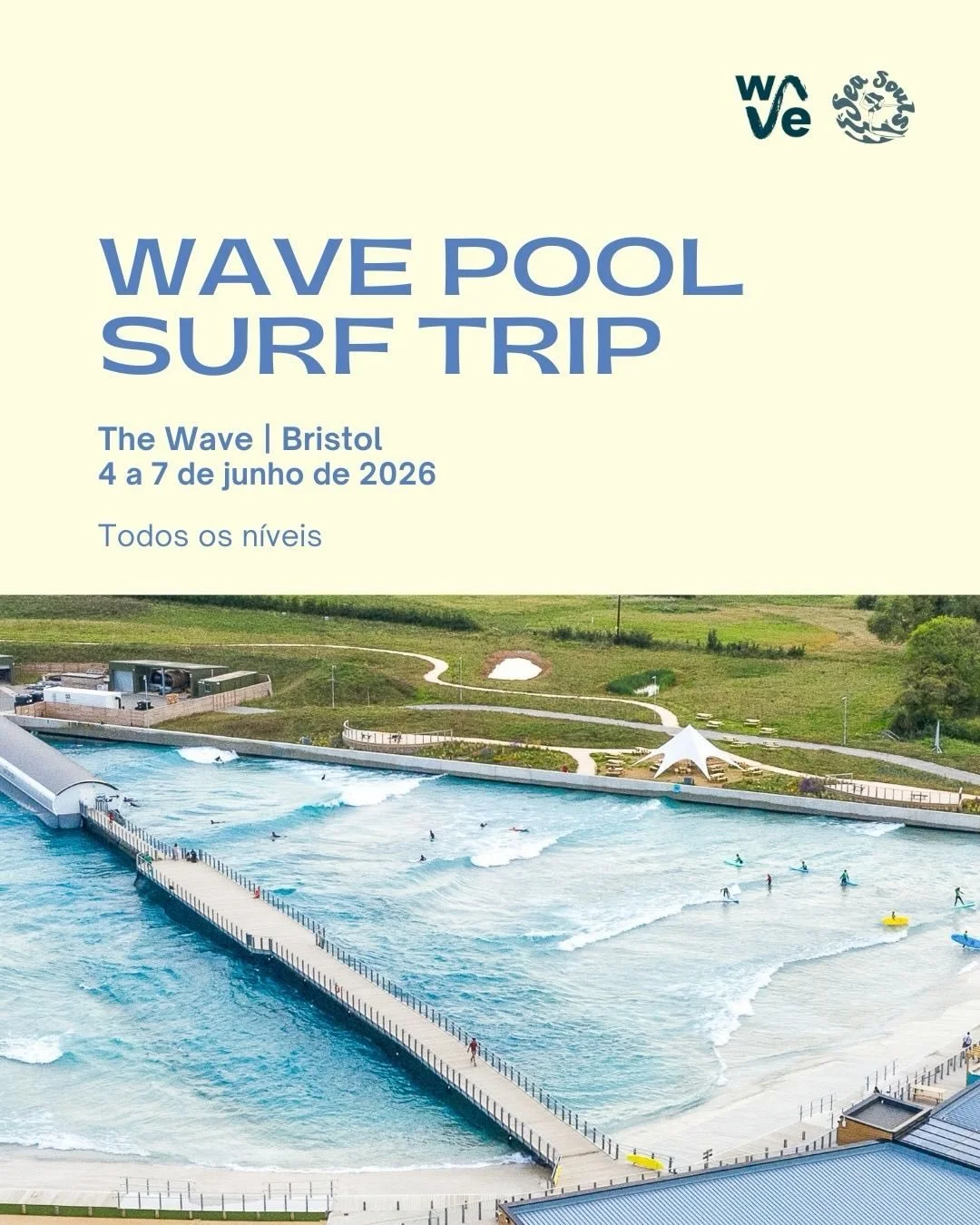Sea Souls Wave Pool Surf Trip | Bristol 🌊

Tr&ecirc;s dias para surfar ondas perfeitas, evoluir no teu surf e viver uma experi&ecirc;ncia &uacute;nica em comunidade.

De 4 a 7 de junho de 2026, vamos at&eacute; ao The Wave, em Bristol, para uma surf