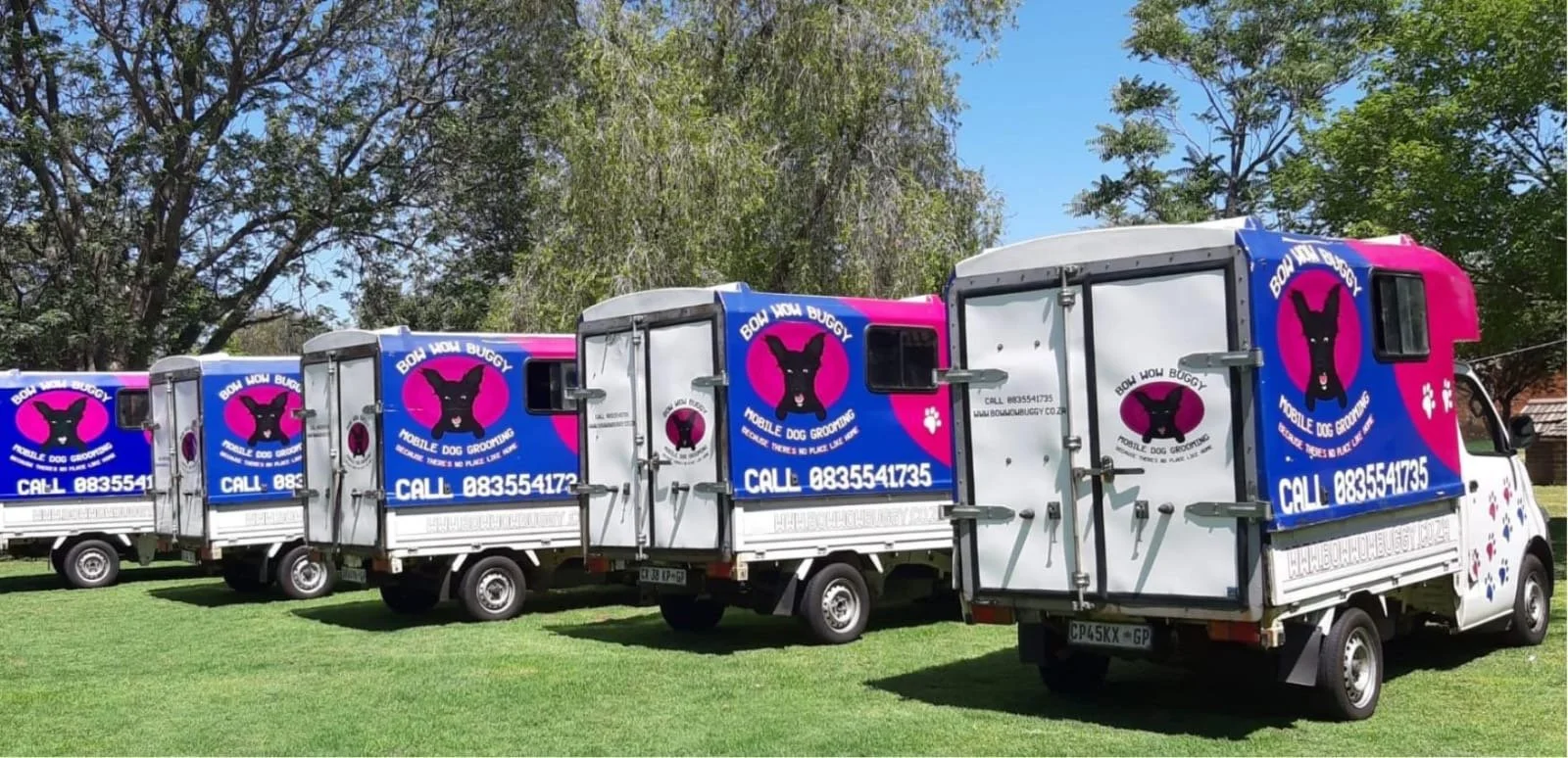 Fully equipped mobile grooming vans