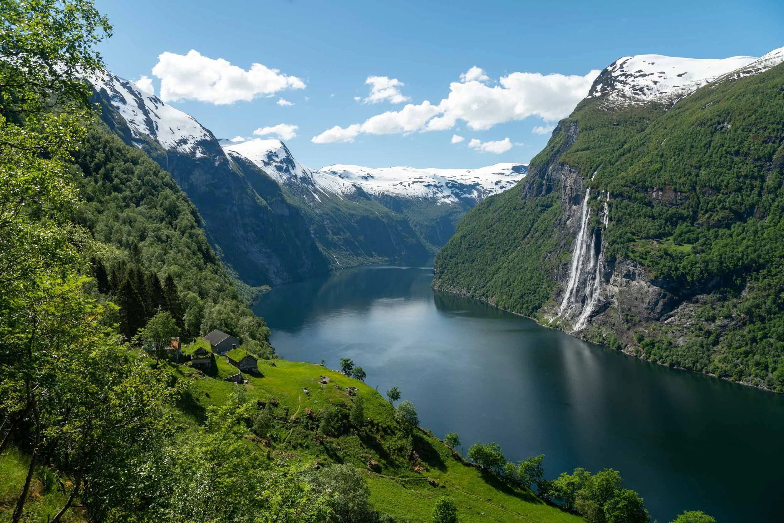 Seven Sisters Waterfall, Skagefla, Geirangerfjord, Norway