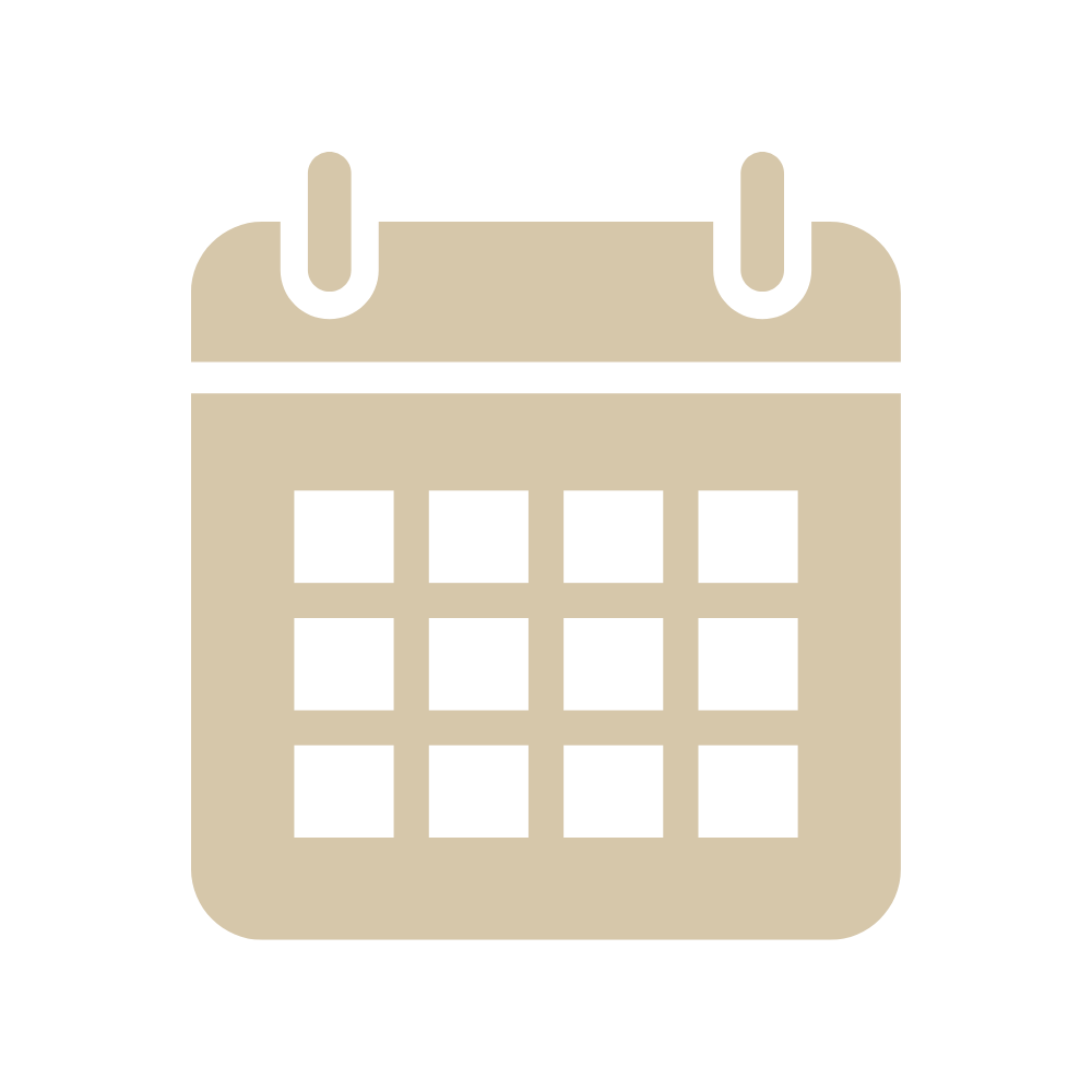 gold calendar icon to represent long lasting treatments