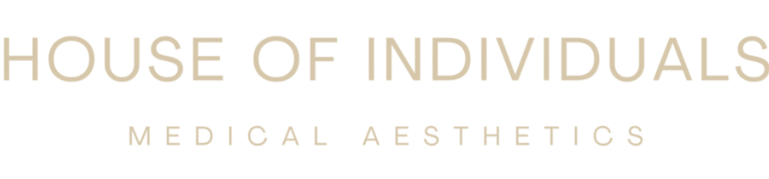 Text logo reading 'HOUSE OF INDIVIDUALS MEDICAL AESTHETICS'