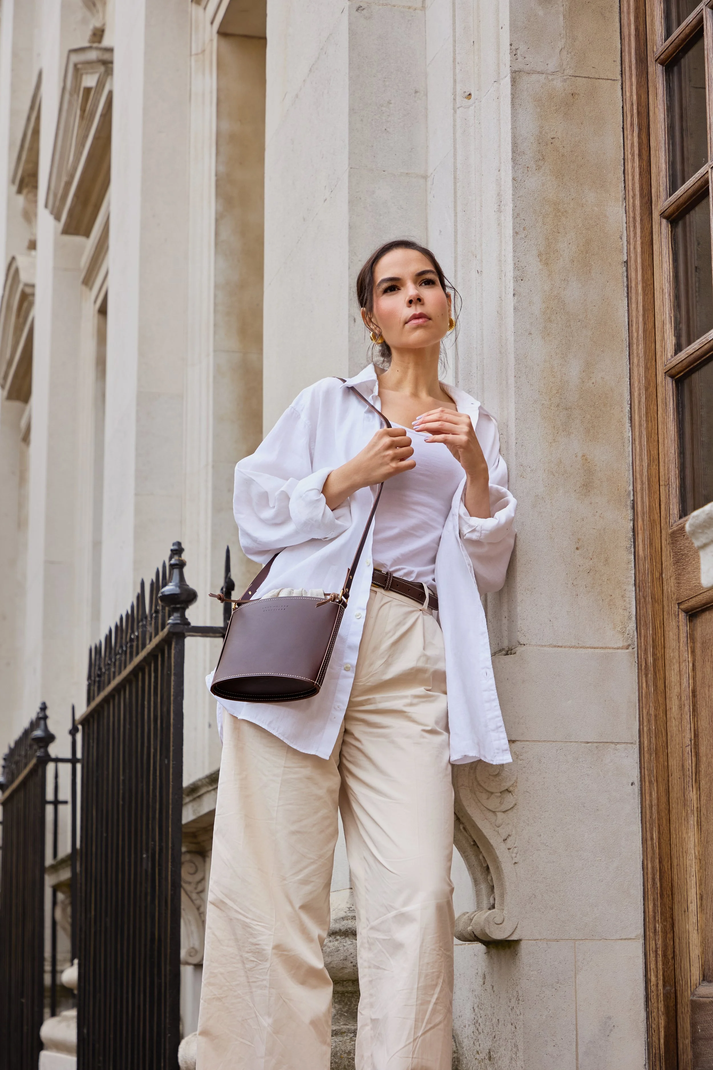 Choco Brown Luna Bucket bag