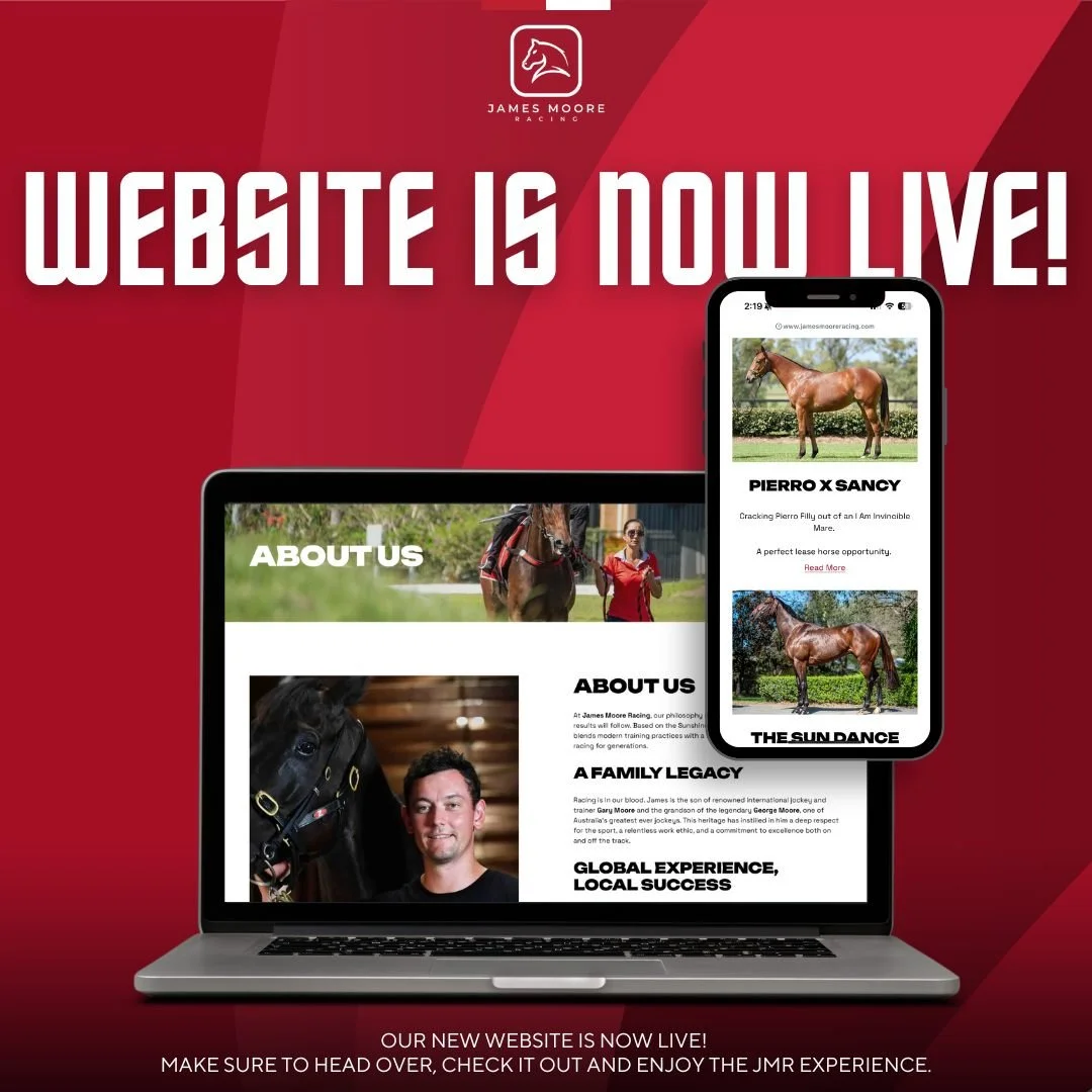 🚨 WEBSITE IS NOW LIVE! 🚨
Our brand new James Moore Racing website has officially launched with a fresh new look showcasing everything JMR has to offer 🏇✨
We currently have shares available in 5 horses from exciting young prospects to proven runn