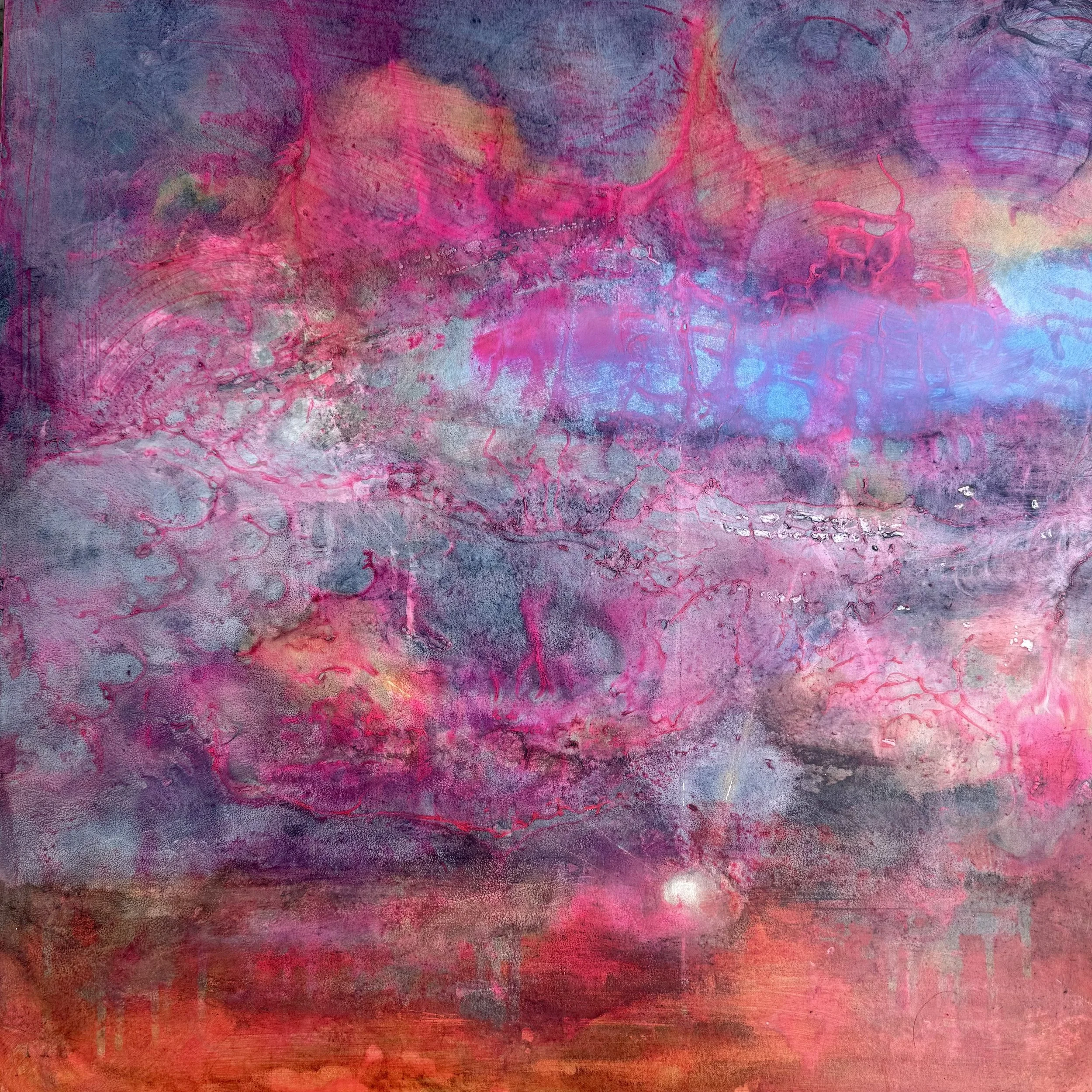 ‘A Solar Tapestry’
Oil on Cradled Panel
64cm x 64cm
Dark Grey Float Frame
£600