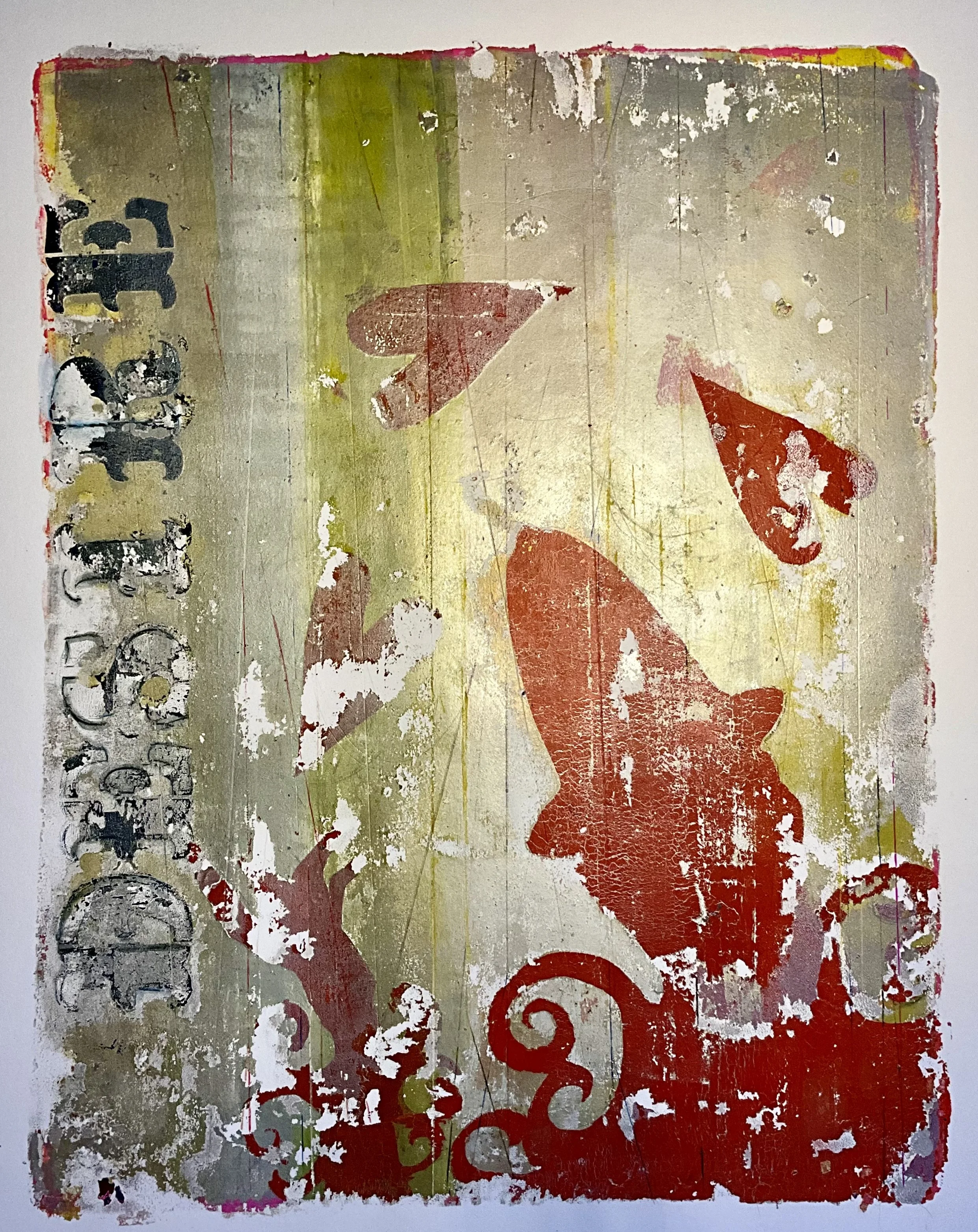 ‘Fool for Love’
63xm x 73cm
Monotype Acrylic on Paper
Natural Wood Frame
£475.