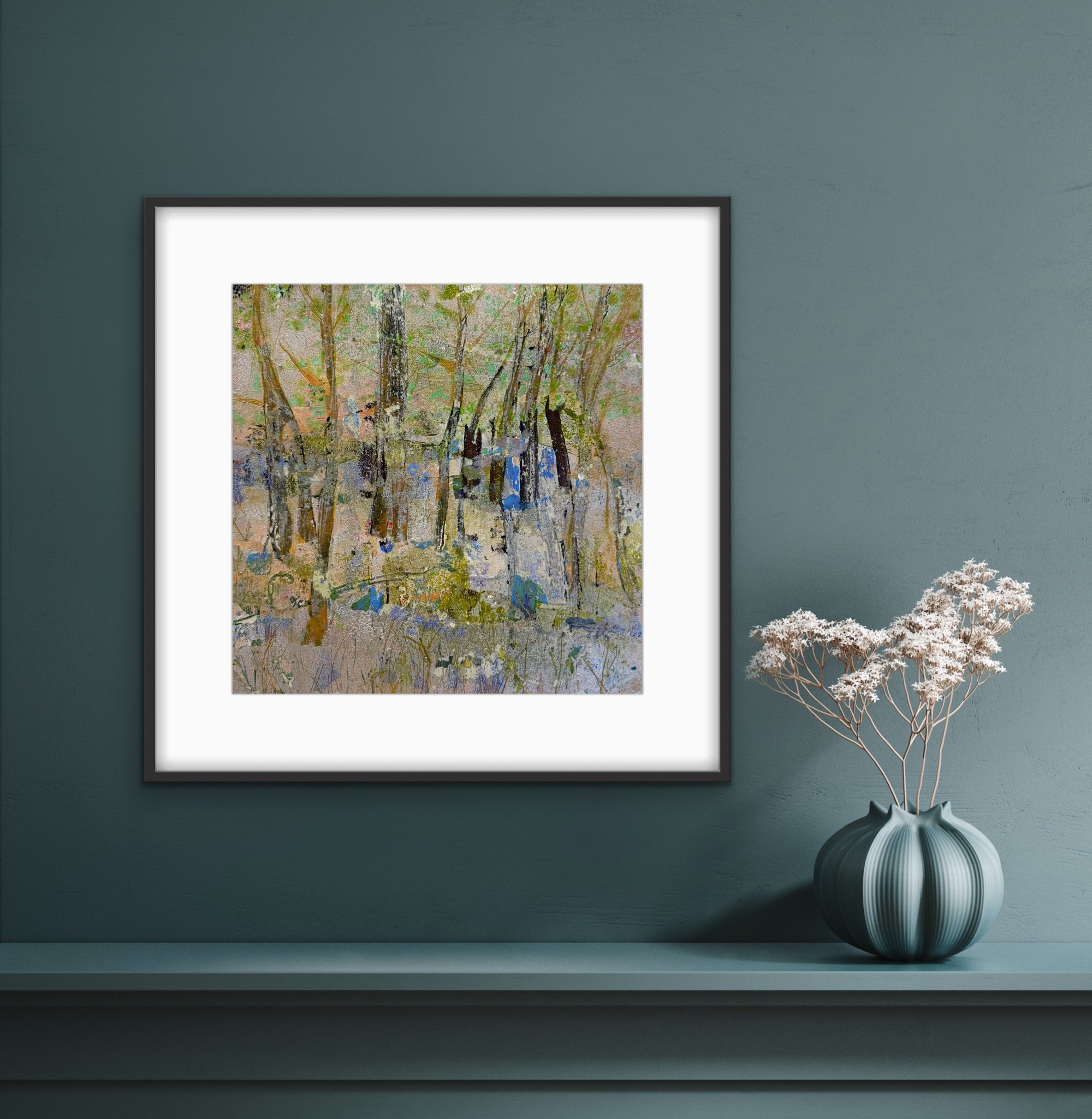 ‘This Year’s Bluebells’
Monotype Acrylic on Paper
50cm x 50cm 
Unframed £300.   SOLD