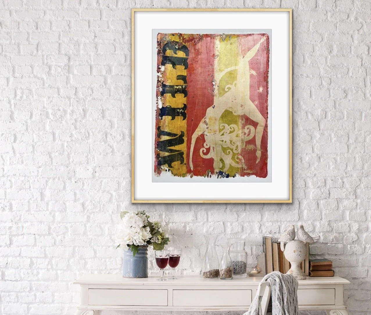 Shoot for the Moon’
63xm x 73cm
Monotype Acrylic on Paper
Natural Wood Frame
£475.