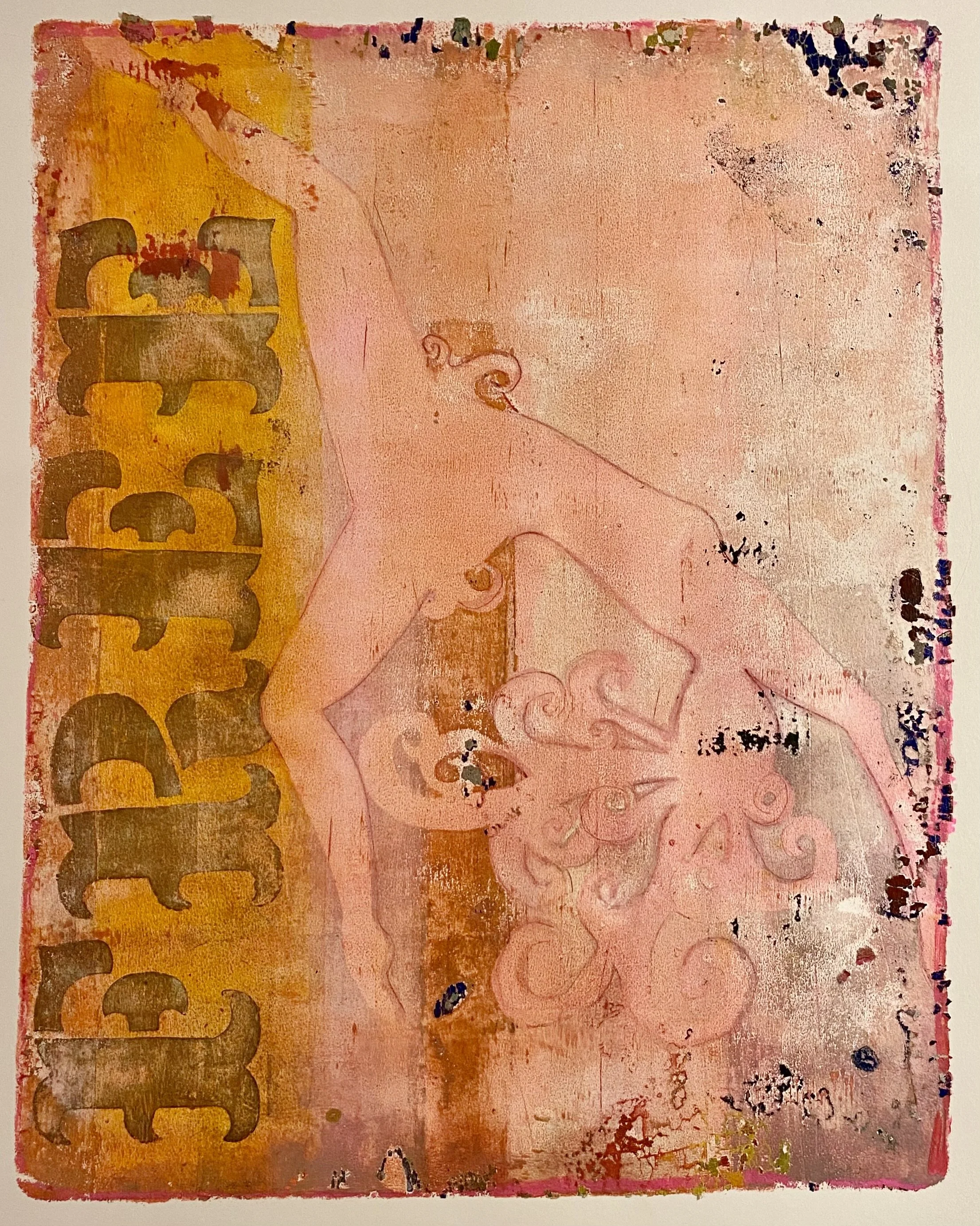 ‘Free’
63xm x 73cm
Monotype Acrylic on Paper
Natural Wood Frame
£475.
