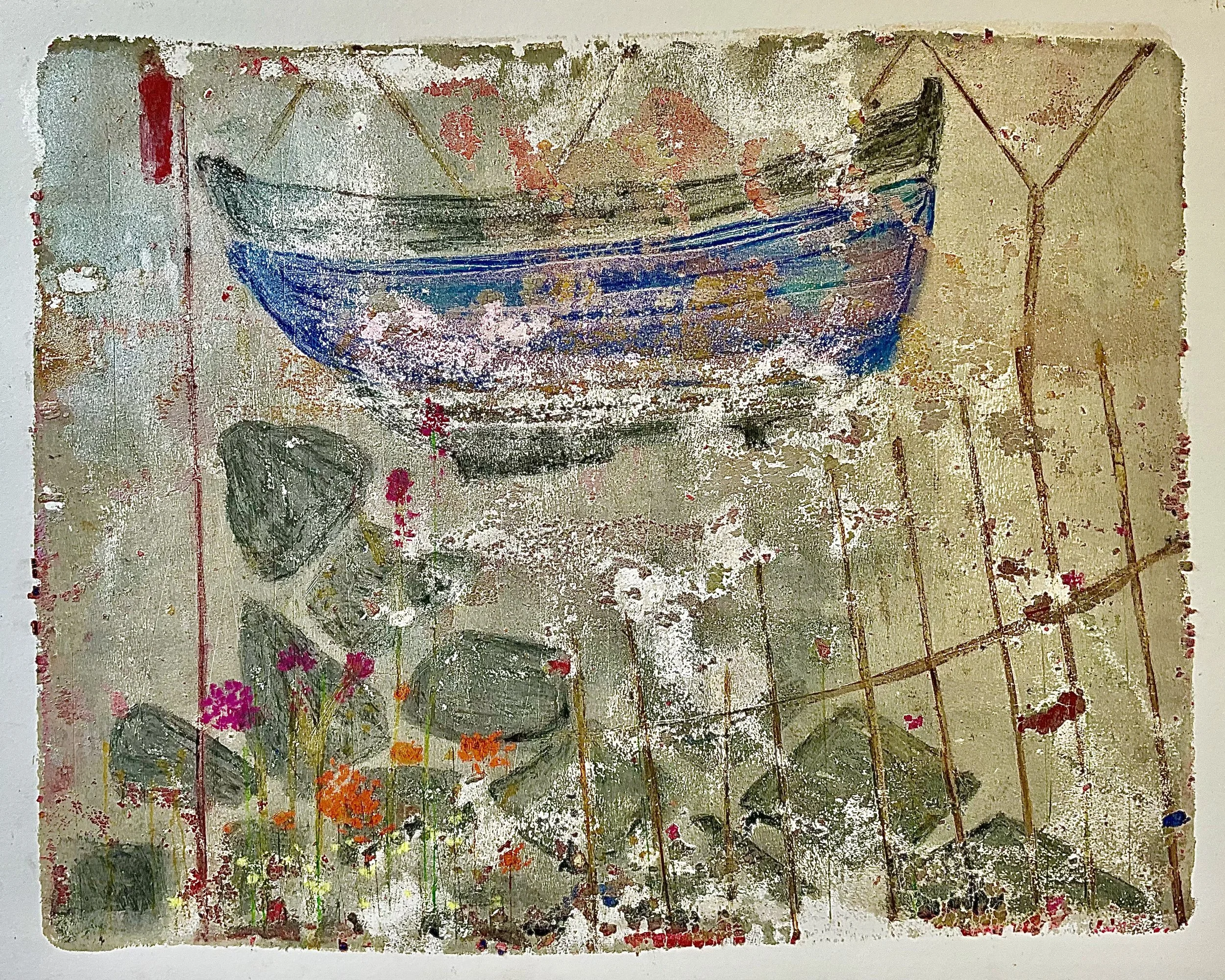 ‘The Shoreham Boat’
63xm x 73cm
Monotype Acrylic on Paper
Natural Wood Frame
£475.