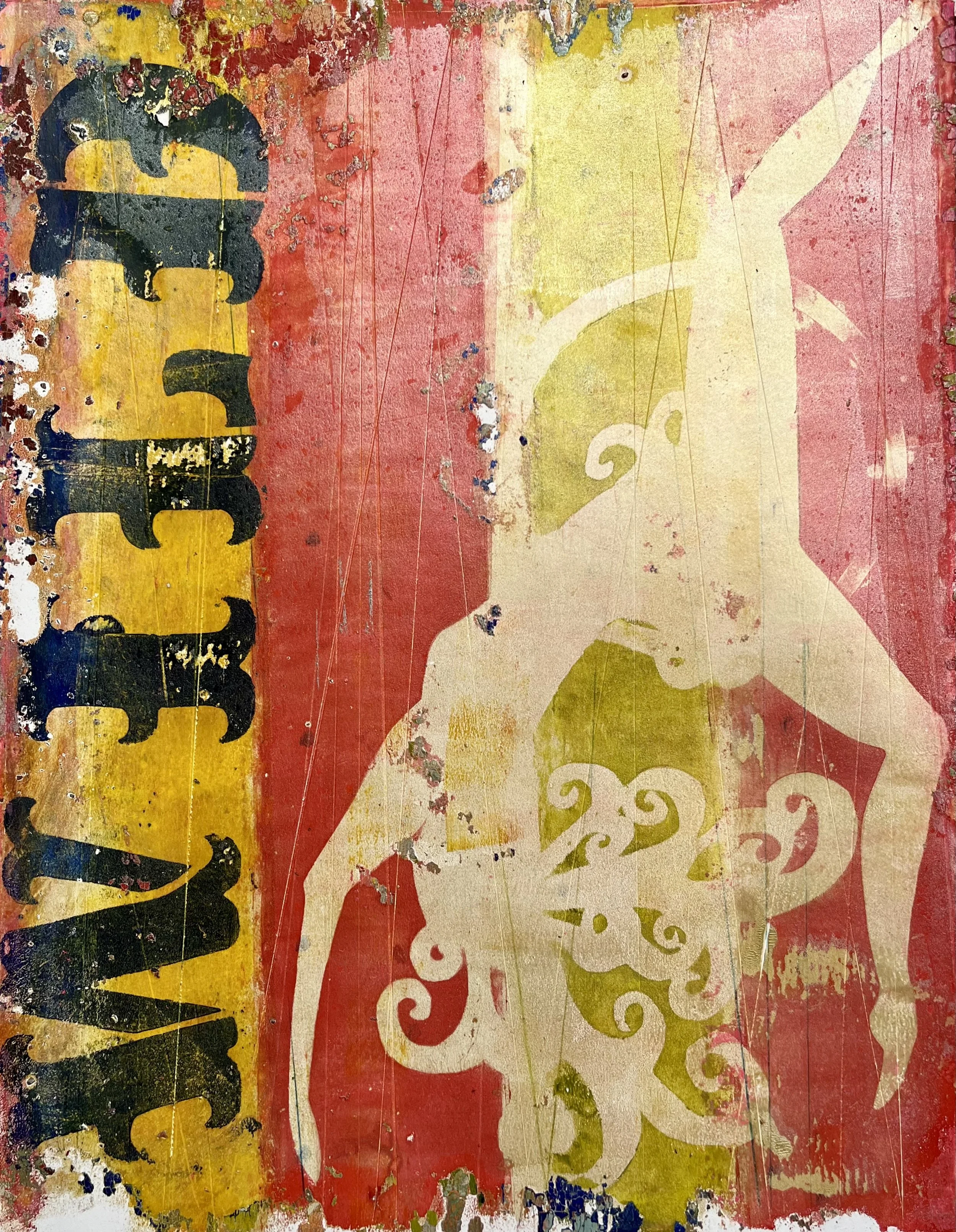 ‘Wild’
63xm x 73cm
Monotype Acrylic on Paper
Natural Wood Frame
£475.