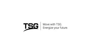 Logo von TSG mit dem Slogan 'Move with TSG. Energize your future.'