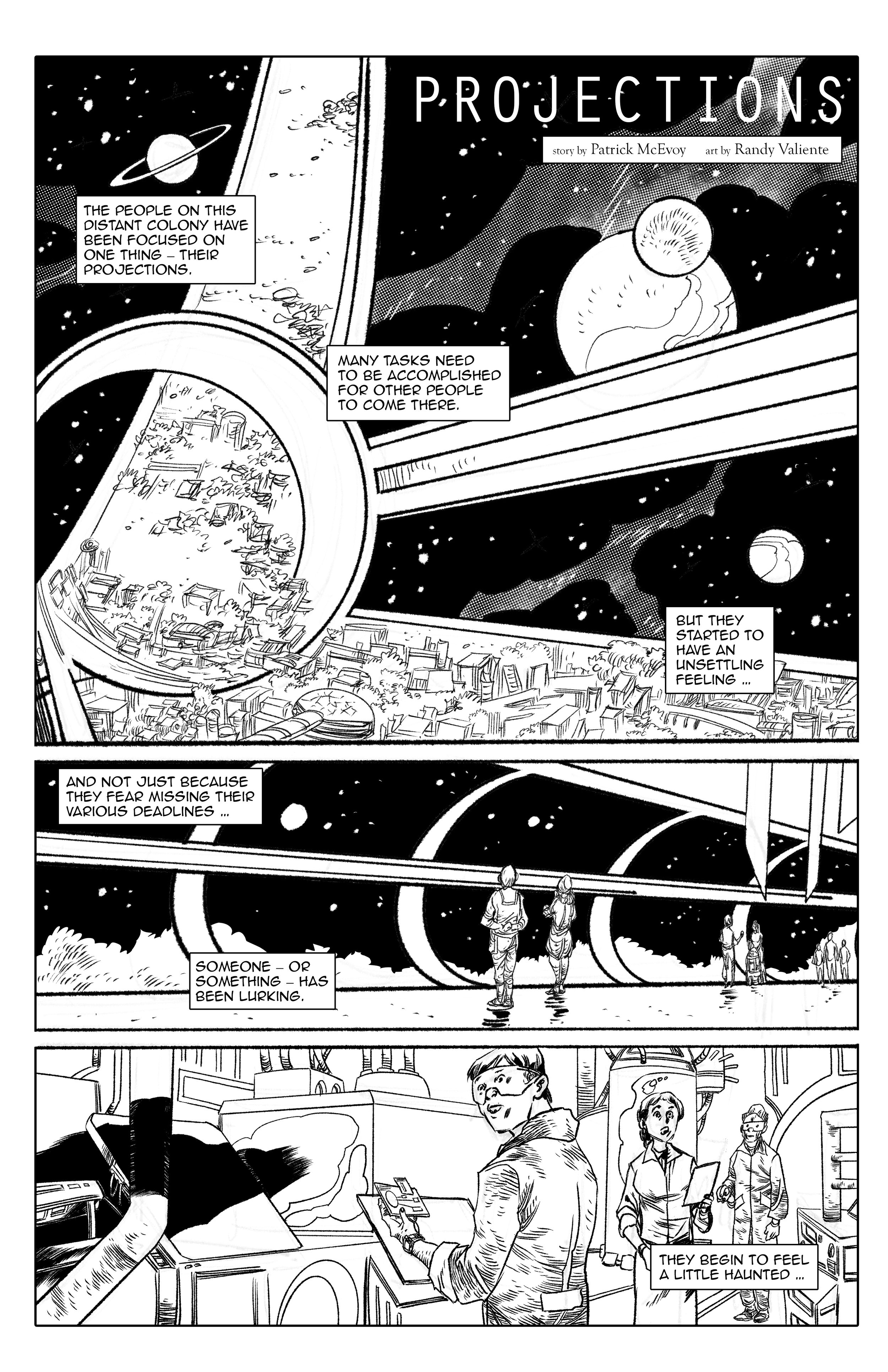 Projections, story by Patrick McEvoy and art by Randy Valiente on Double Dutch magazine issue march 2026 part 1