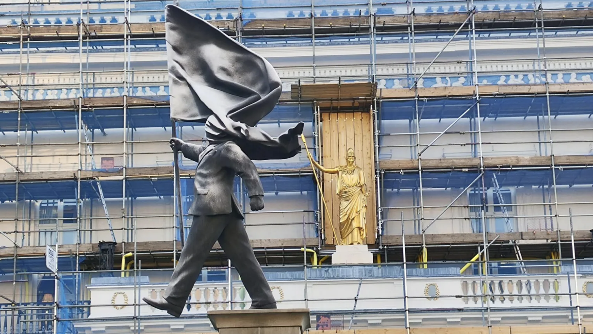 untitled statue by Banksy featured in issue 3 double dutch magazine may 2026