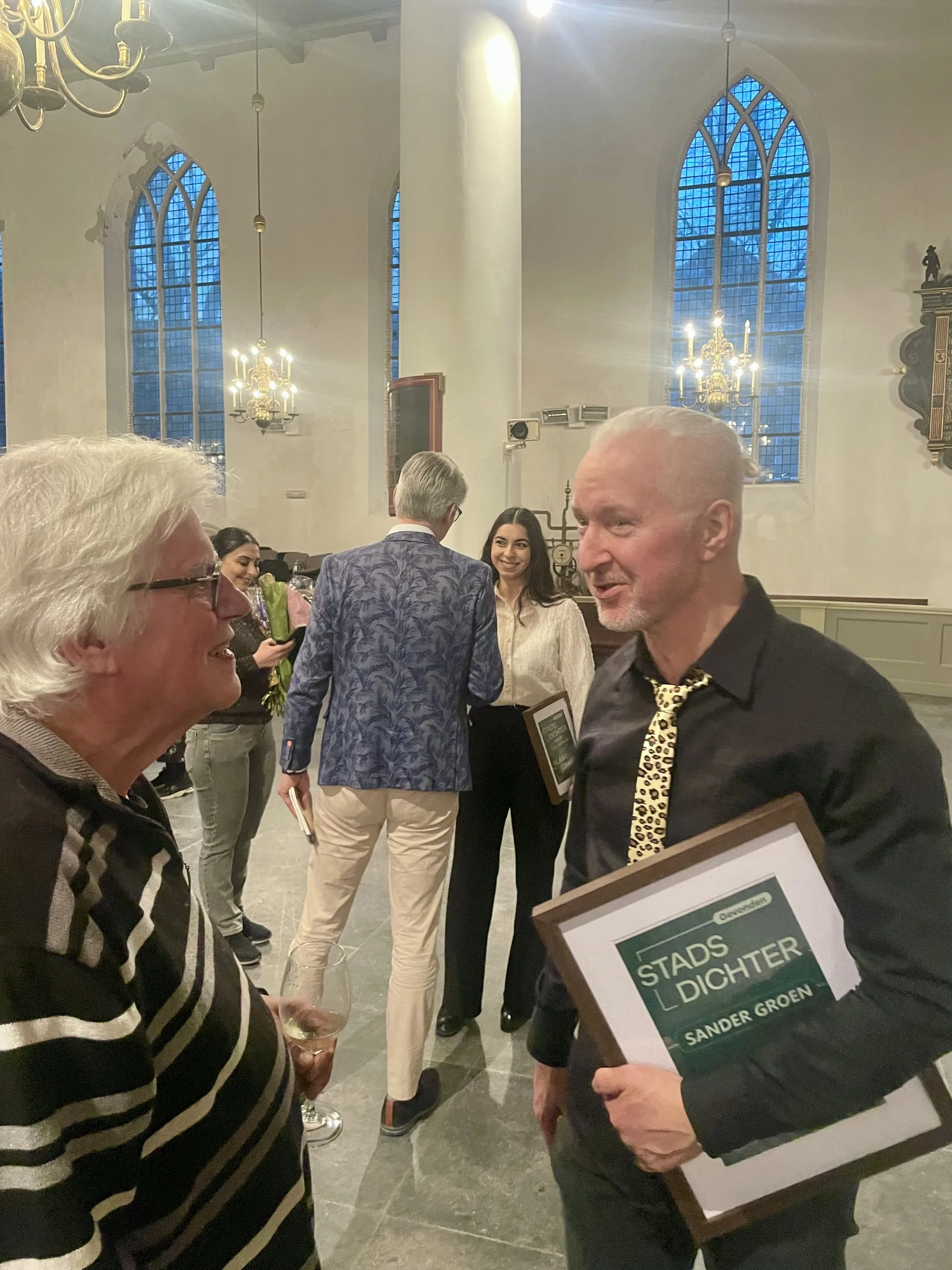 Benno van der Velde and Sander Groen poet laureate of Vlaardingen on double dutch magazine