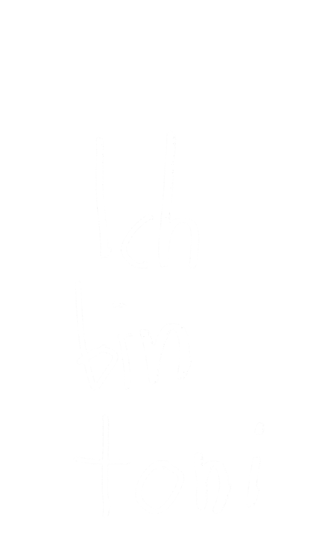 Schriftzug mit den Worten »Ich bin Toni« in weiß auf schwarzem Hintergrund.