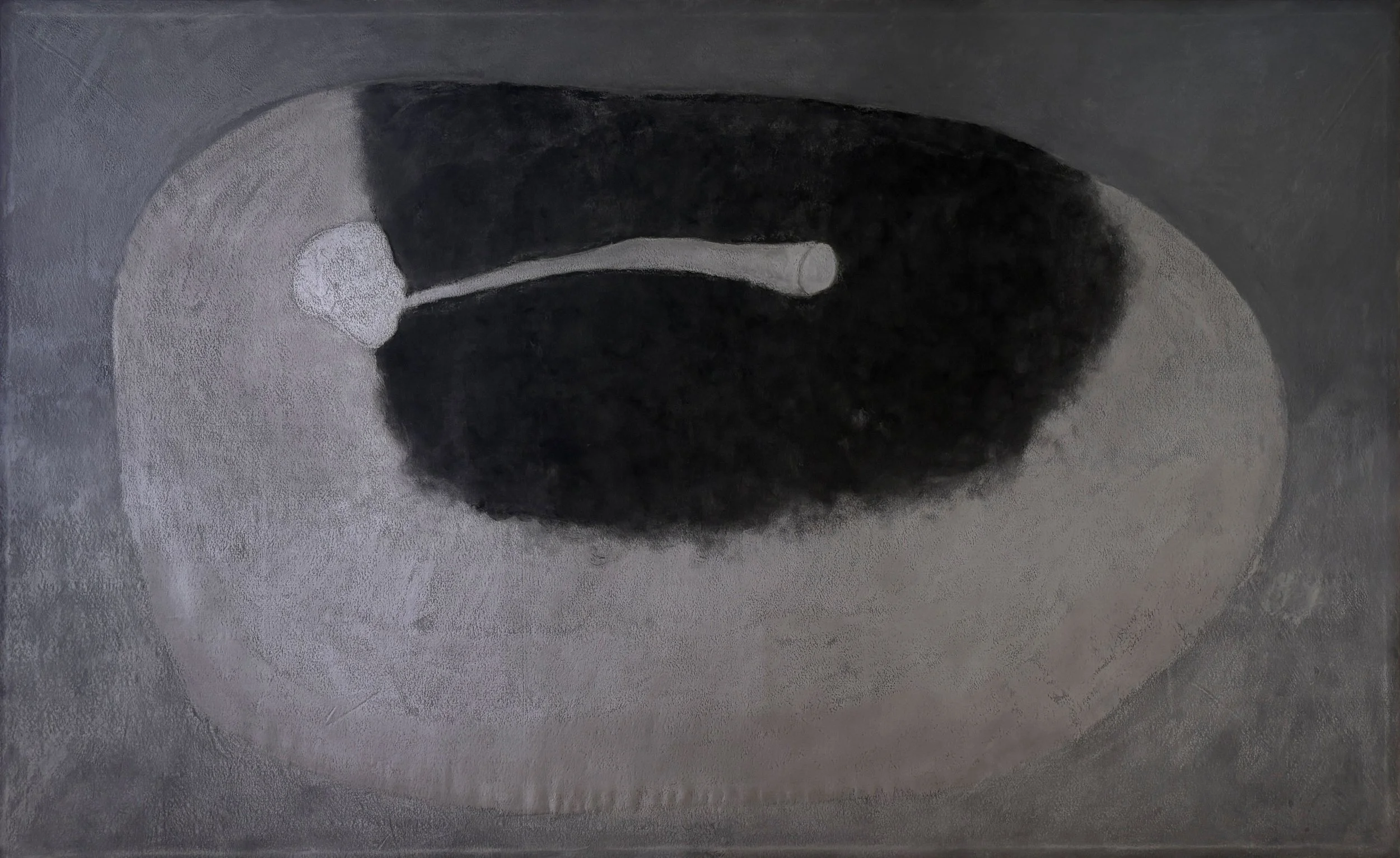 Lichtfelder 70,  2025,  Charcoal on canvas,    72 x 118in

