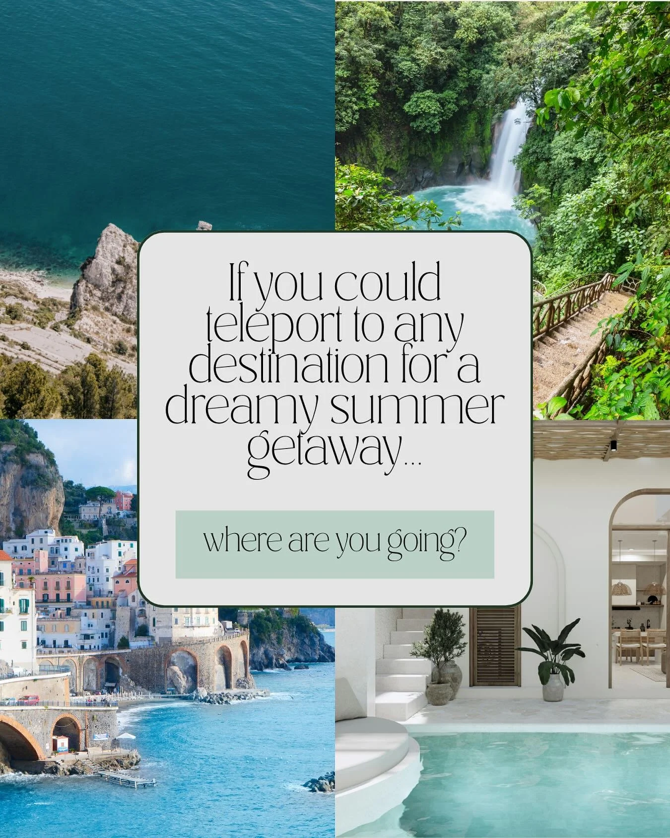 ✨ If you could teleport to any destination this summer, where would you find yourself? 🌍☀️ 
Dream big&mdash;paradise is only a thought away. ✨✈️