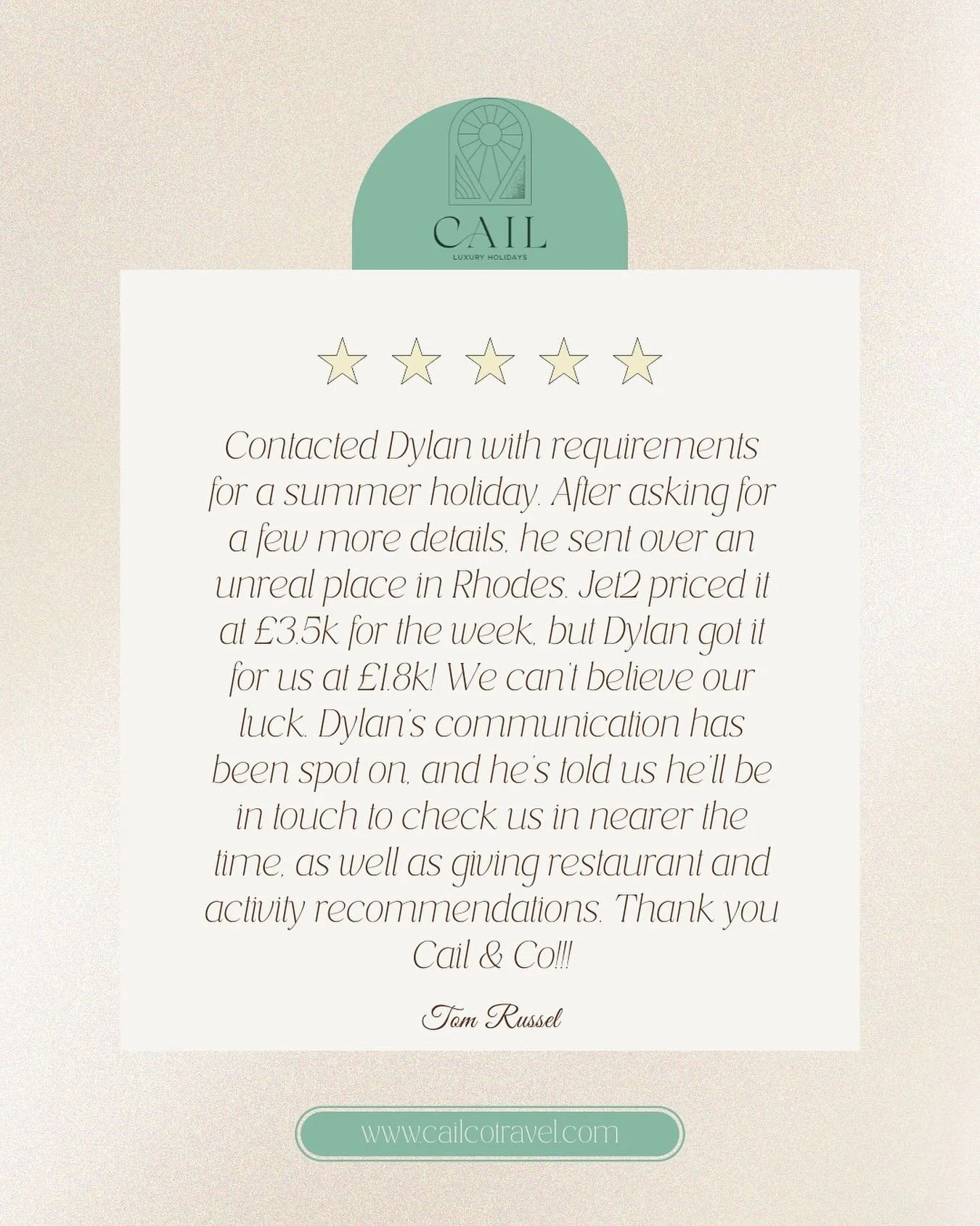 💫 Nothing makes us happier than turning travel dreams into lifelong memories. 

Hearing your stories is the best part of our journey. Ready to write your own? Enquire now at www.cailcotravel.com