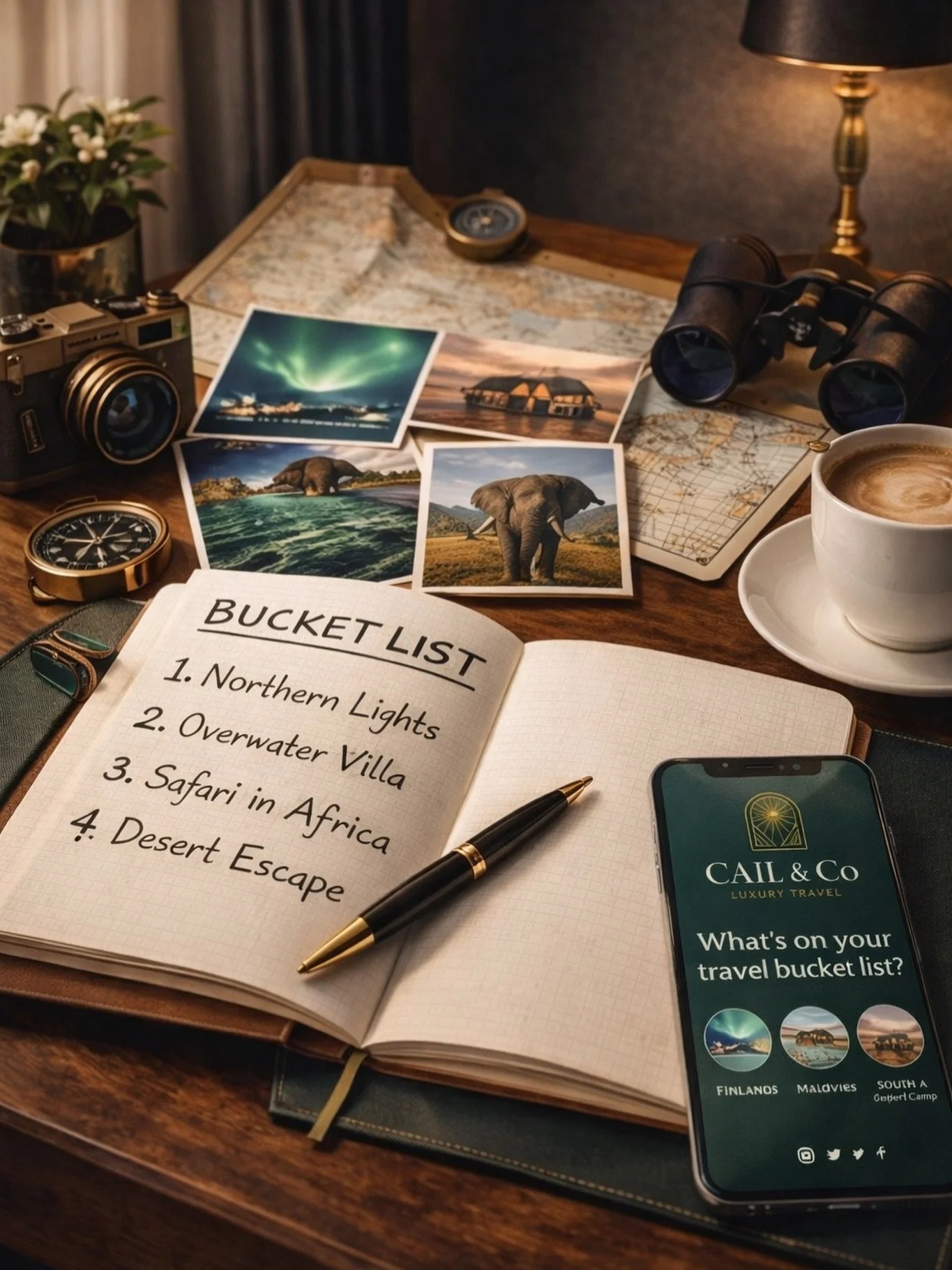✨ Let&rsquo;s talk bucket lists&hellip;

At CAIL &amp; Co Luxury Travel, we&rsquo;re kicking off our Unique Escapes series &mdash; and we want to know:

What&rsquo;s on your travel bucket list? 👀✈️

Is it&hellip;
❄️ Seeing the Northern Lights in Fin