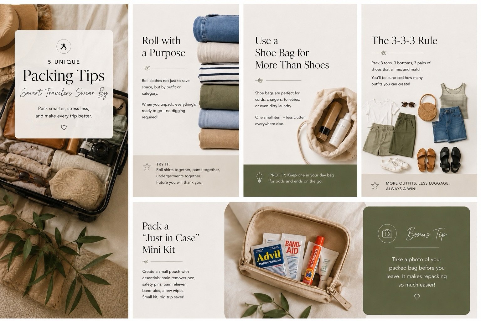 Packing smarter = travelling better ✈️🧳

From outfit planning to handy travel hacks, these simple packing tips can save space, reduce stress and make every trip feel a little more effortless 🤍

Which tip are you definitely trying on your next getaw