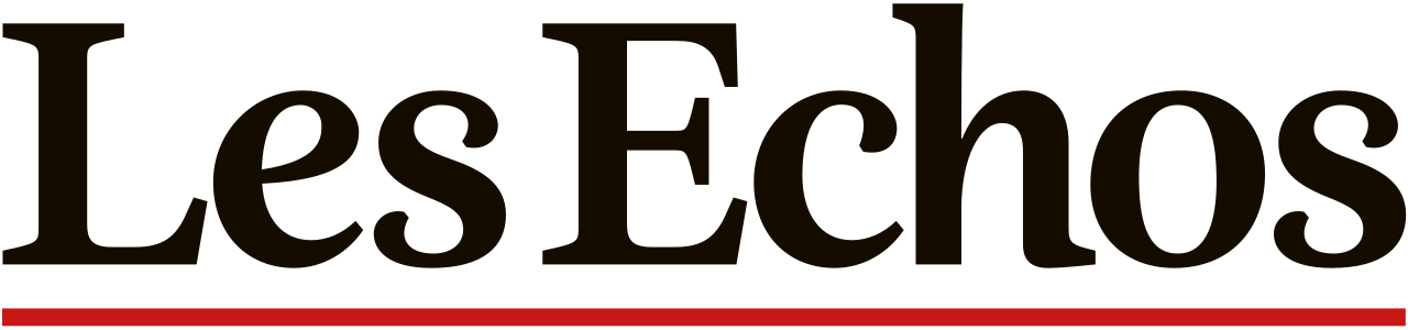 The image shows the text 'Les Echos' with a red underline.
