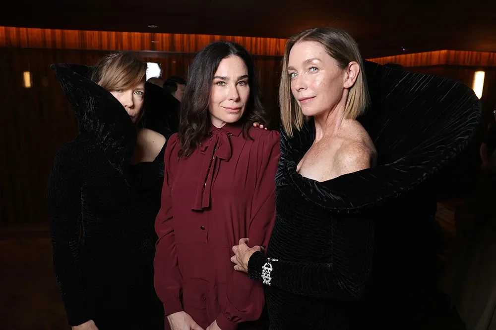 Heather Lawless, Halina Reijn and Julianne Nicholson attend the Gucci Spring/Summer 2026 event during Milan Fashion Week.webp