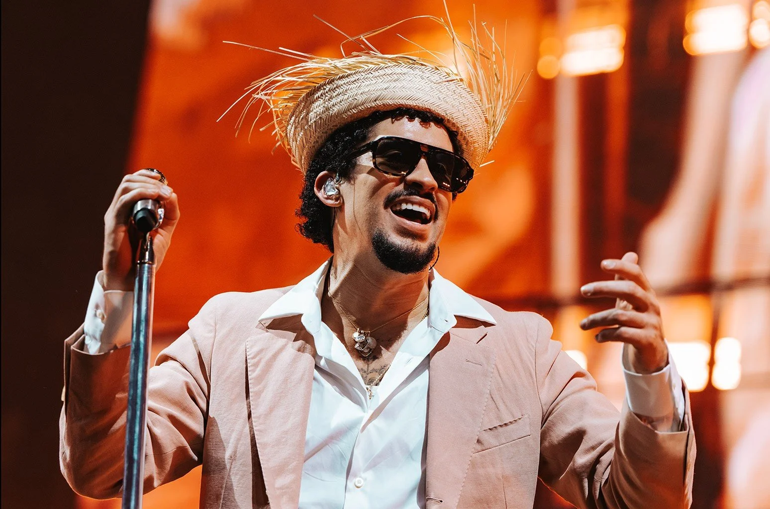 The Styling Formula Behind Bad Bunny on Stage