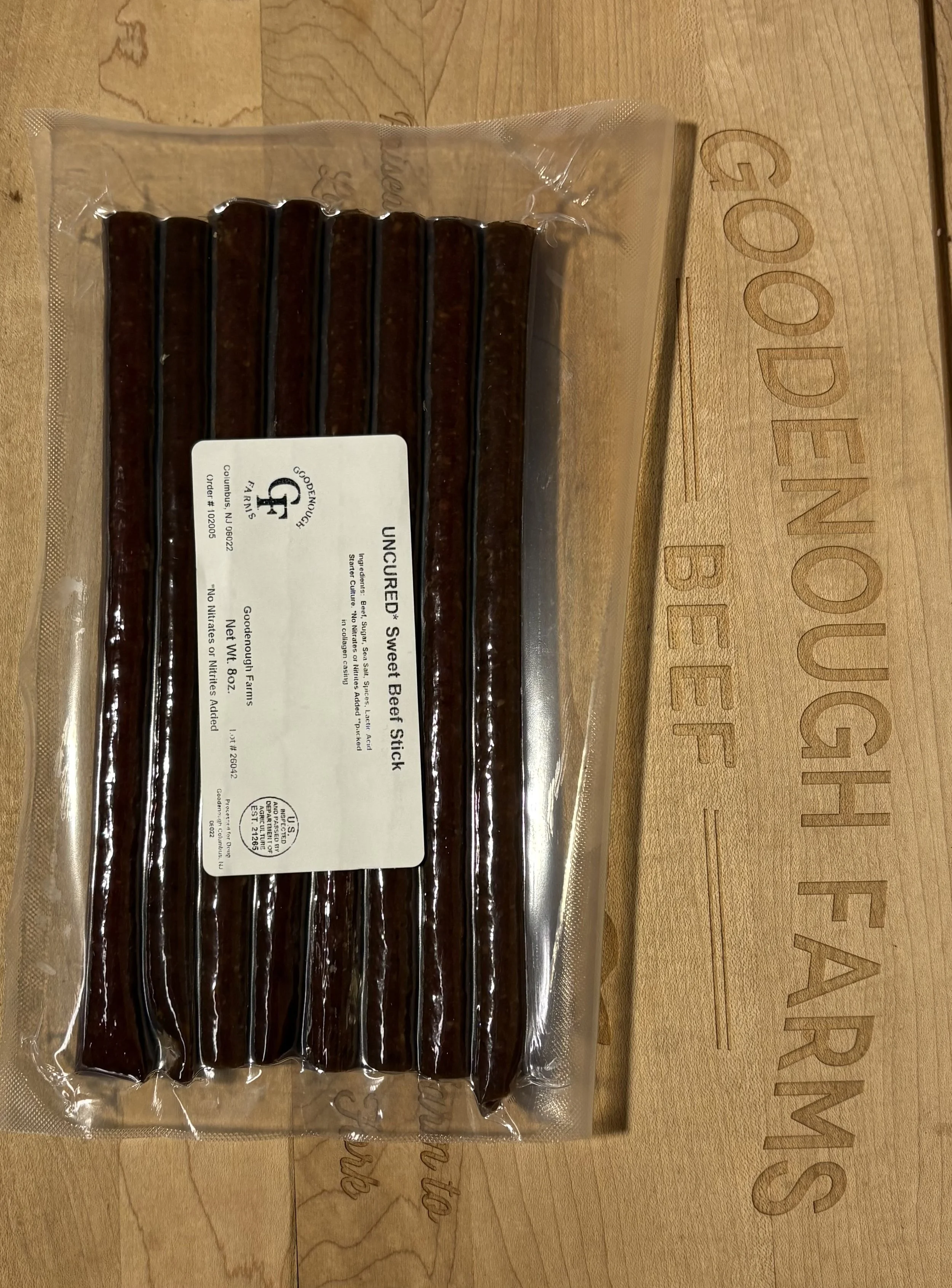 Uncured Sweet Beef Stick