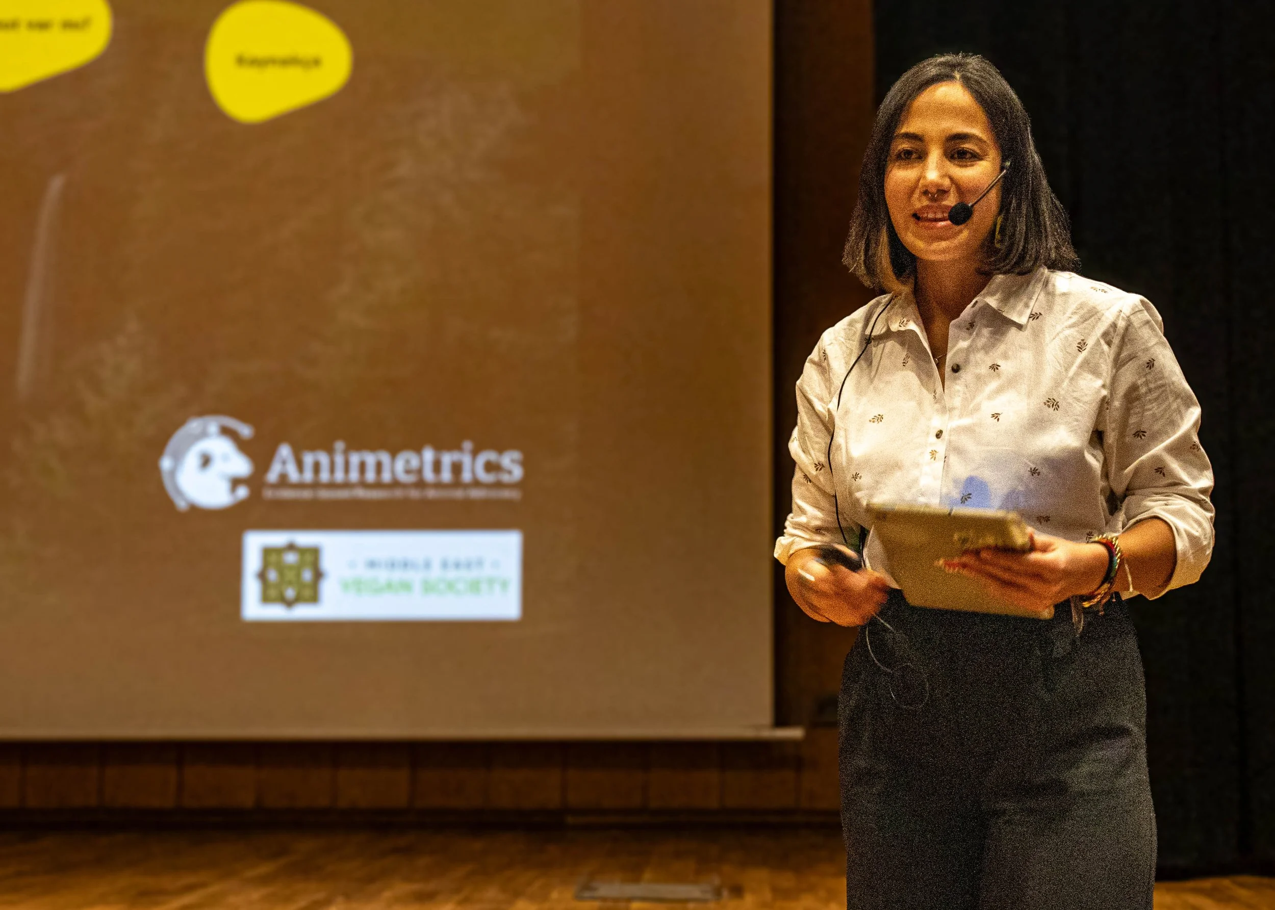 Gülbike, from the Middle East Vegan Society, delivered impactful animal rights talks in Turkey.