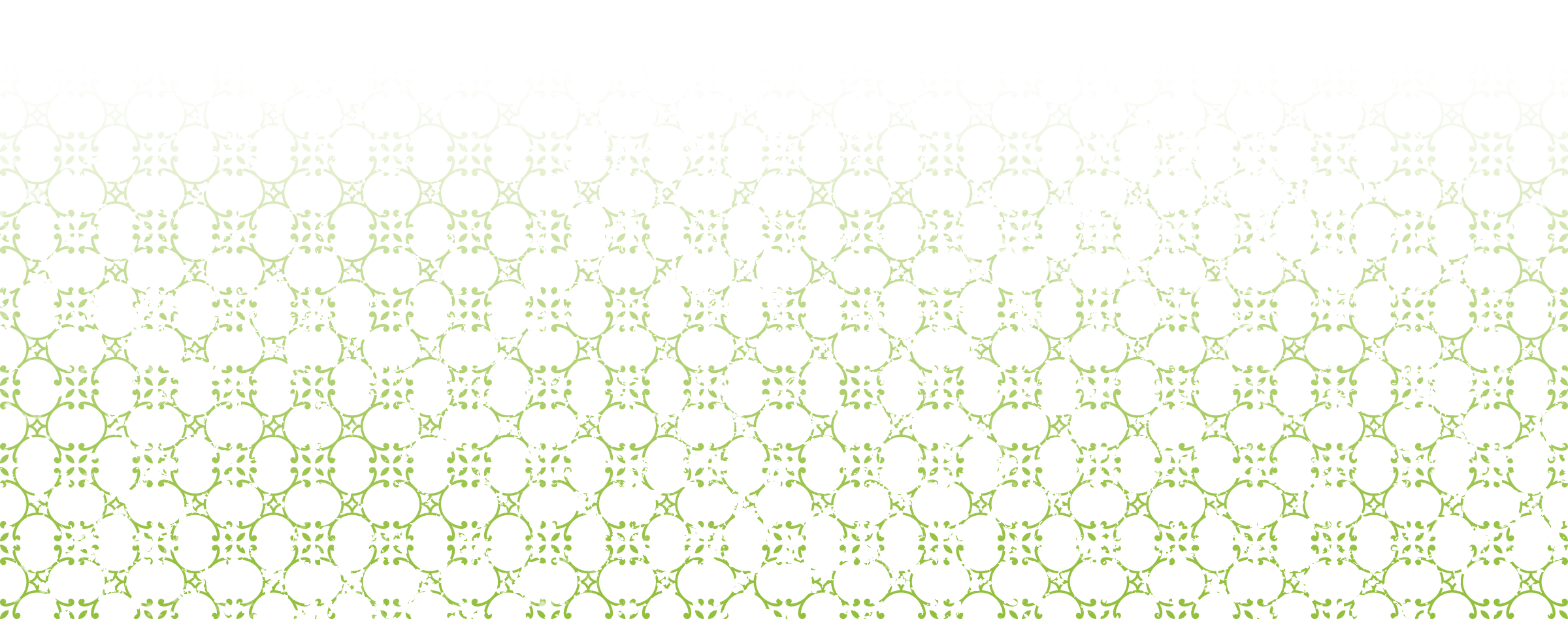 Pattern of green lace-like design on a black background.