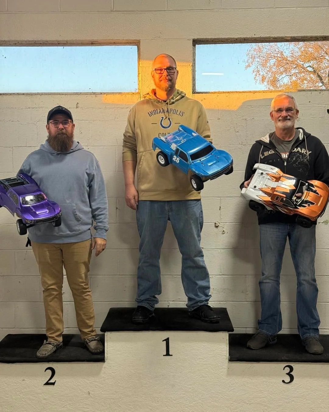 Packed house tonight! Thanks to everyone that came out. Jason is back tomorrow to host off-road practice starting at 5pm. 
Mod SCT:
1) Thomas Collins
2) Chad Mishler
3) Kieth Webber 

Stadium Truck:
1) Adam Stevenson
2) Chad Mishler
3) The Bald Guy

