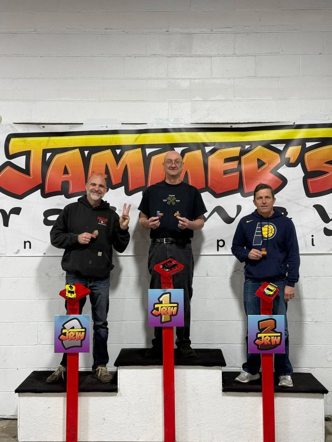 Good hang tonight! We all even got some on-road practice on the main track in between rounds! Box stock competition really tightened up for the Main. Unfortunately, battery issues took out Doug early. 

1) Jason &ldquo;THE BALD GUY&rdquo; West (TQ)
2