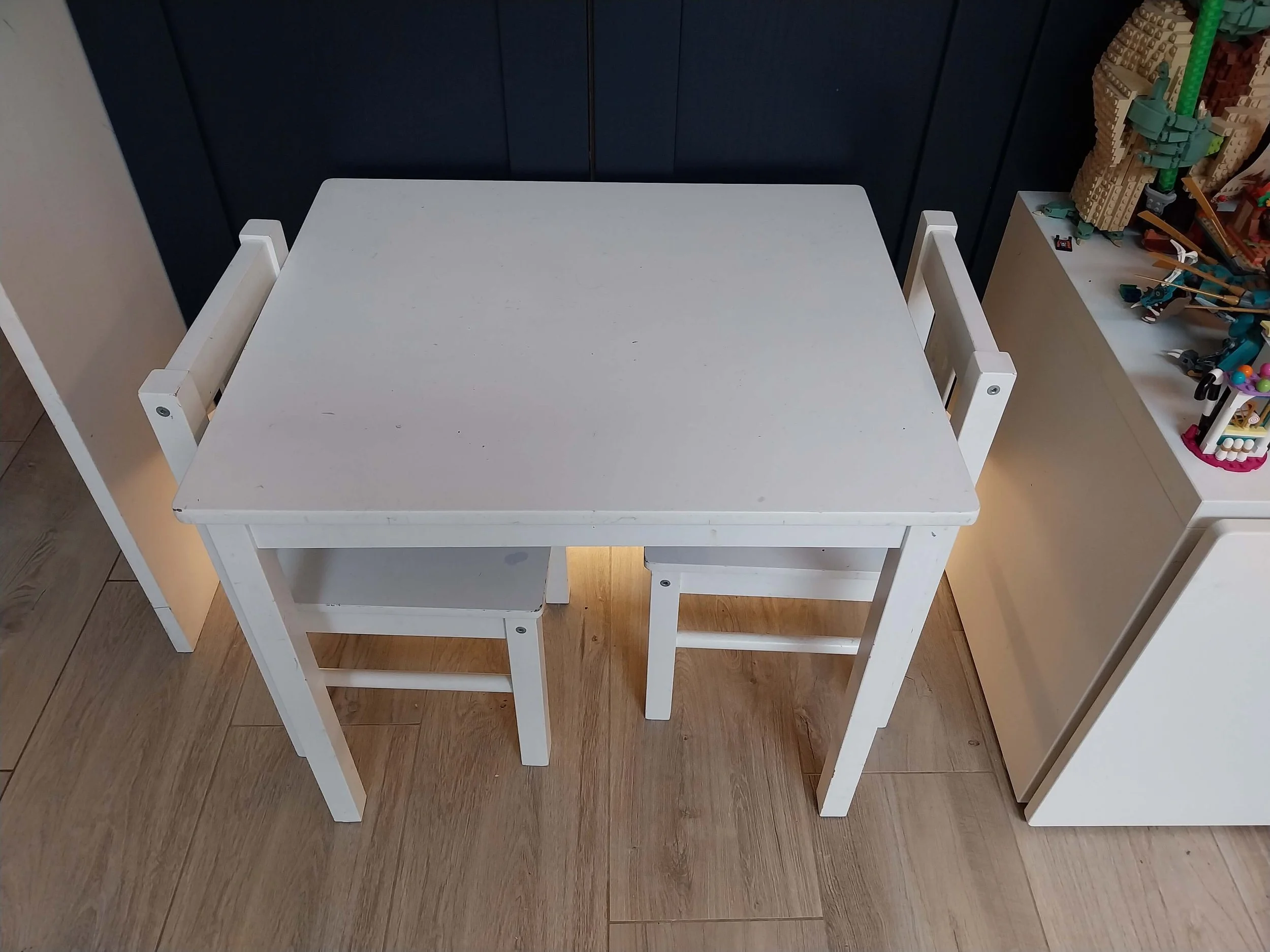 Offered for free - Ikea kids table and 2 chairs