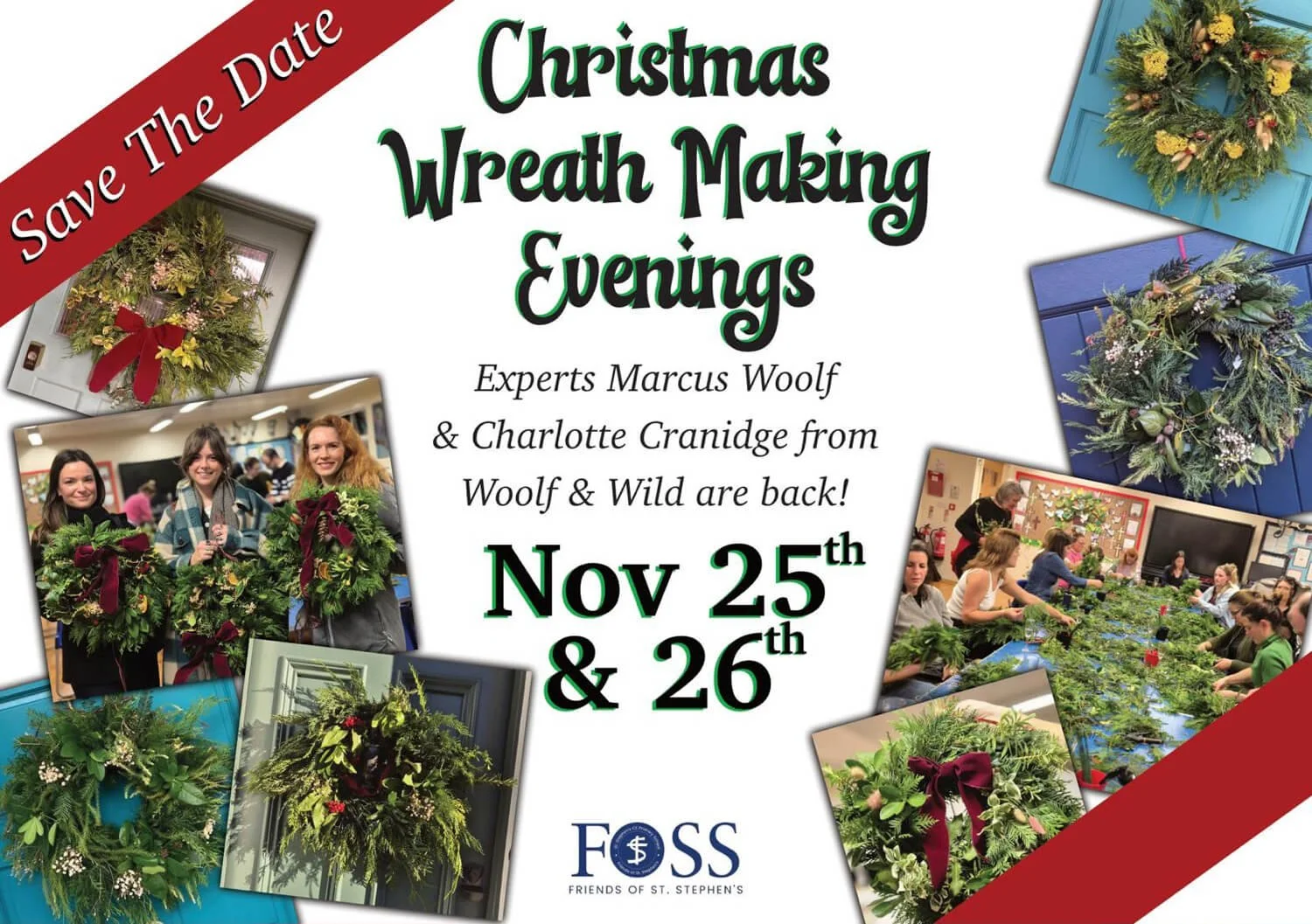 Save the Date –&nbsp;Christmas Wreath Making Evening