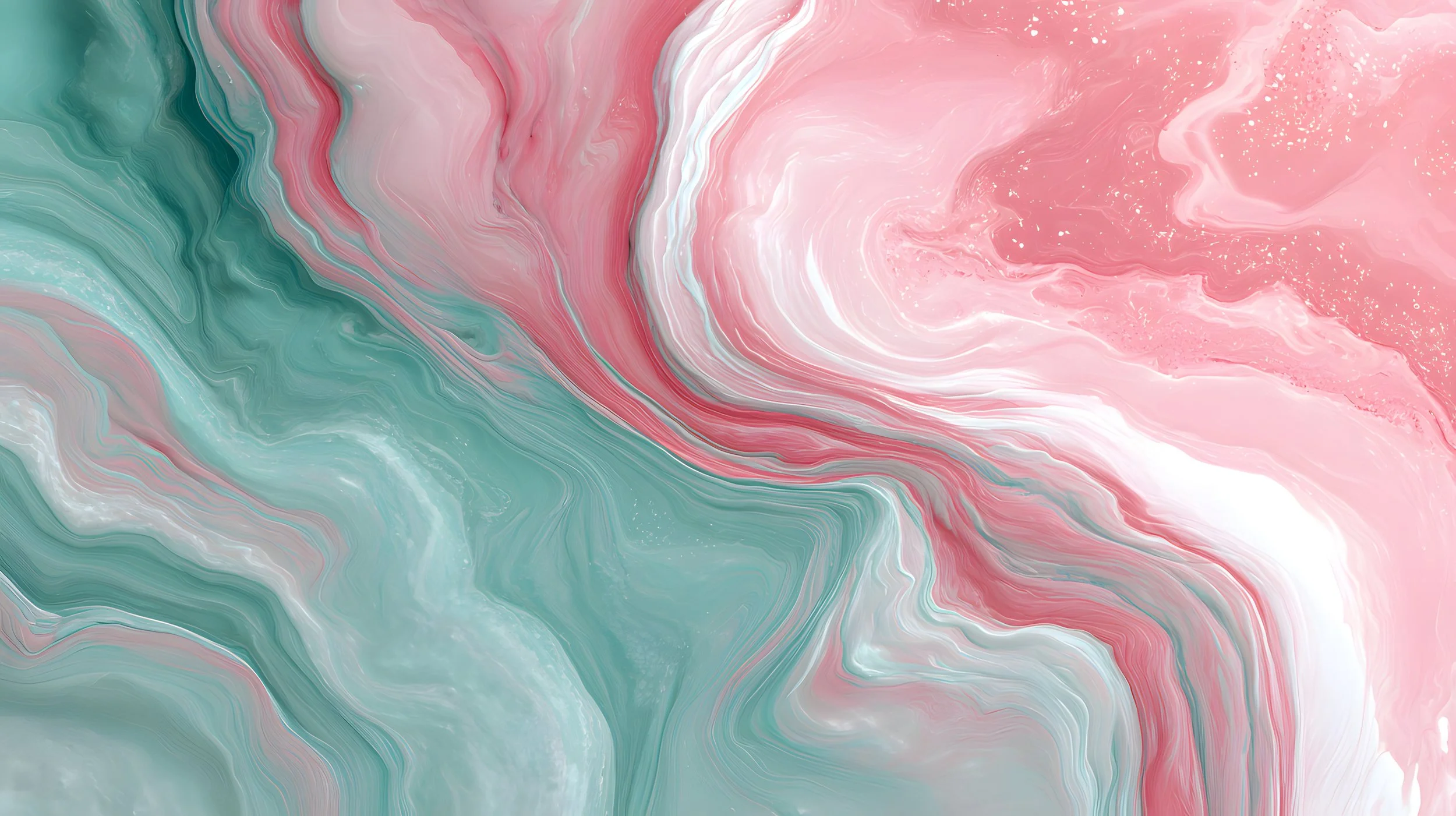 Pink And Teal Marble Design