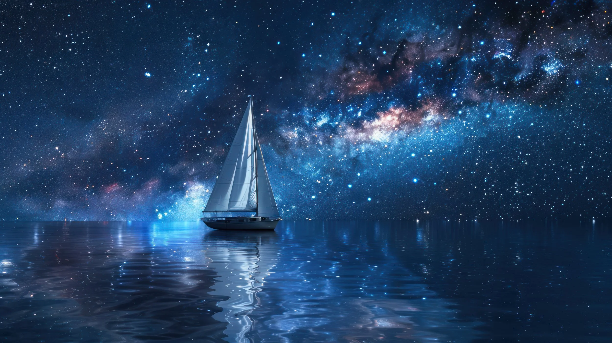 Sailboat With Night Sky