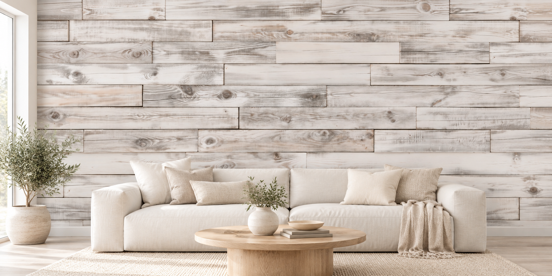 Airy living room with ivory wood wallpaper.png